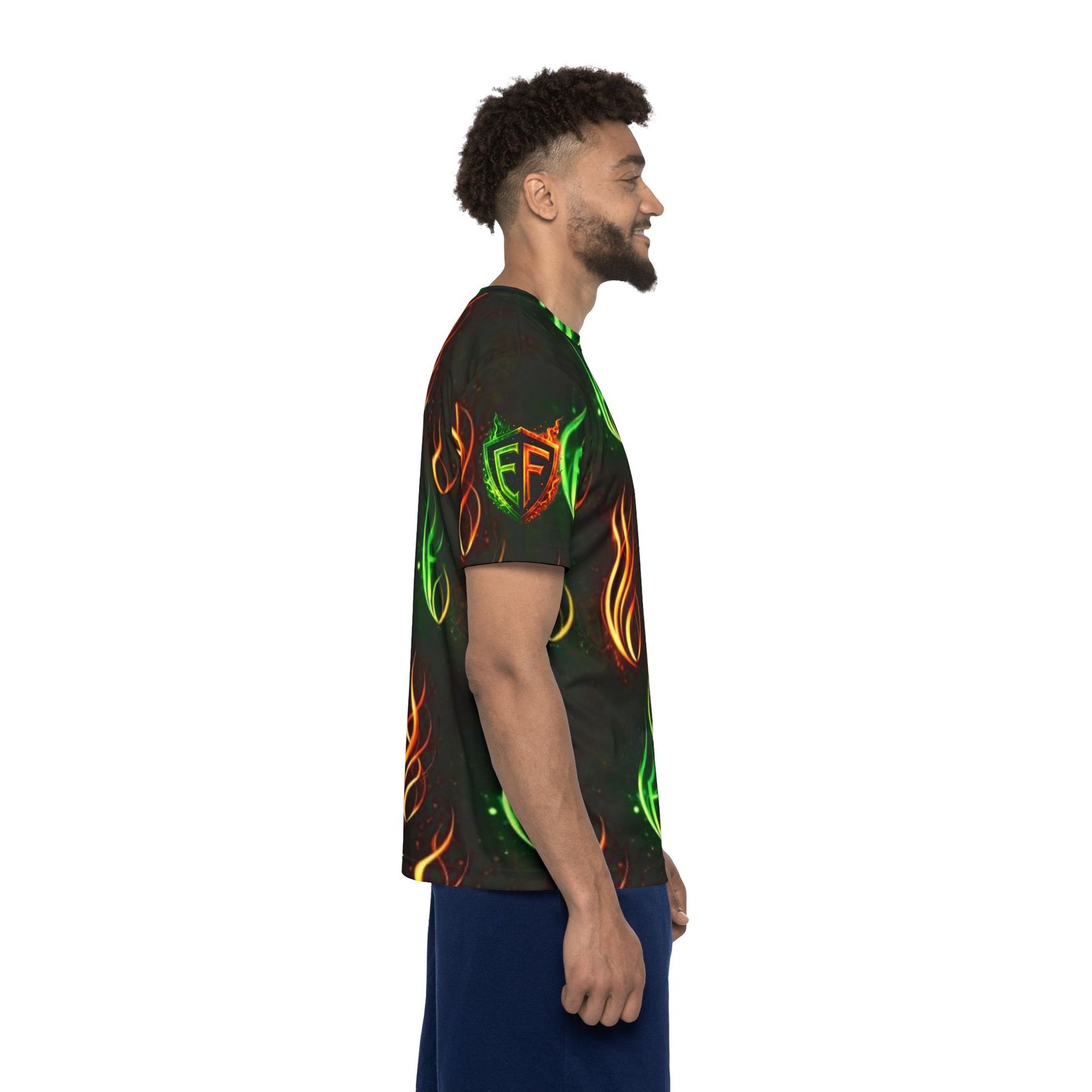 echoflame flaming energy sports jersey – neon green & orange all over print echoflame flaming energy sports jersey – neon green & orange all over print
