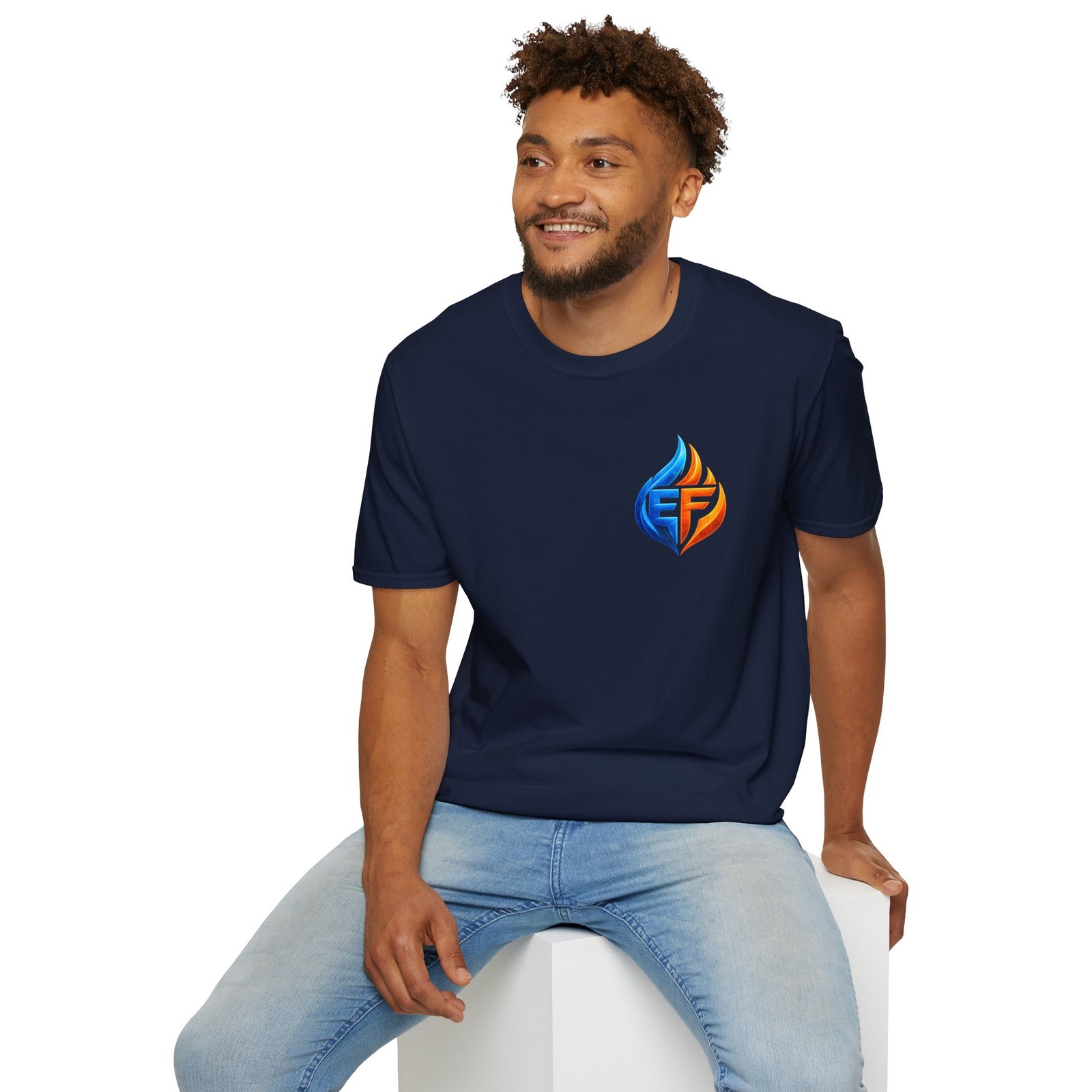 echo flame split fire & ice graphic t shirt echo flame split fire & ice graphic t shirt