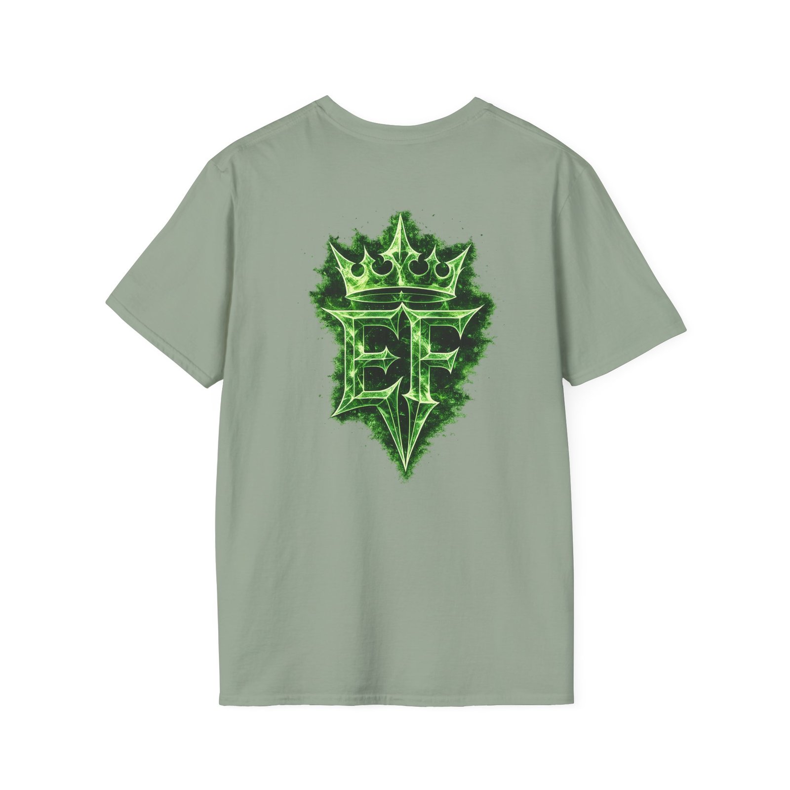 echoflame t shirt — emerald flame crown logo tee echoflame t shirt — emerald flame crown logo tee
