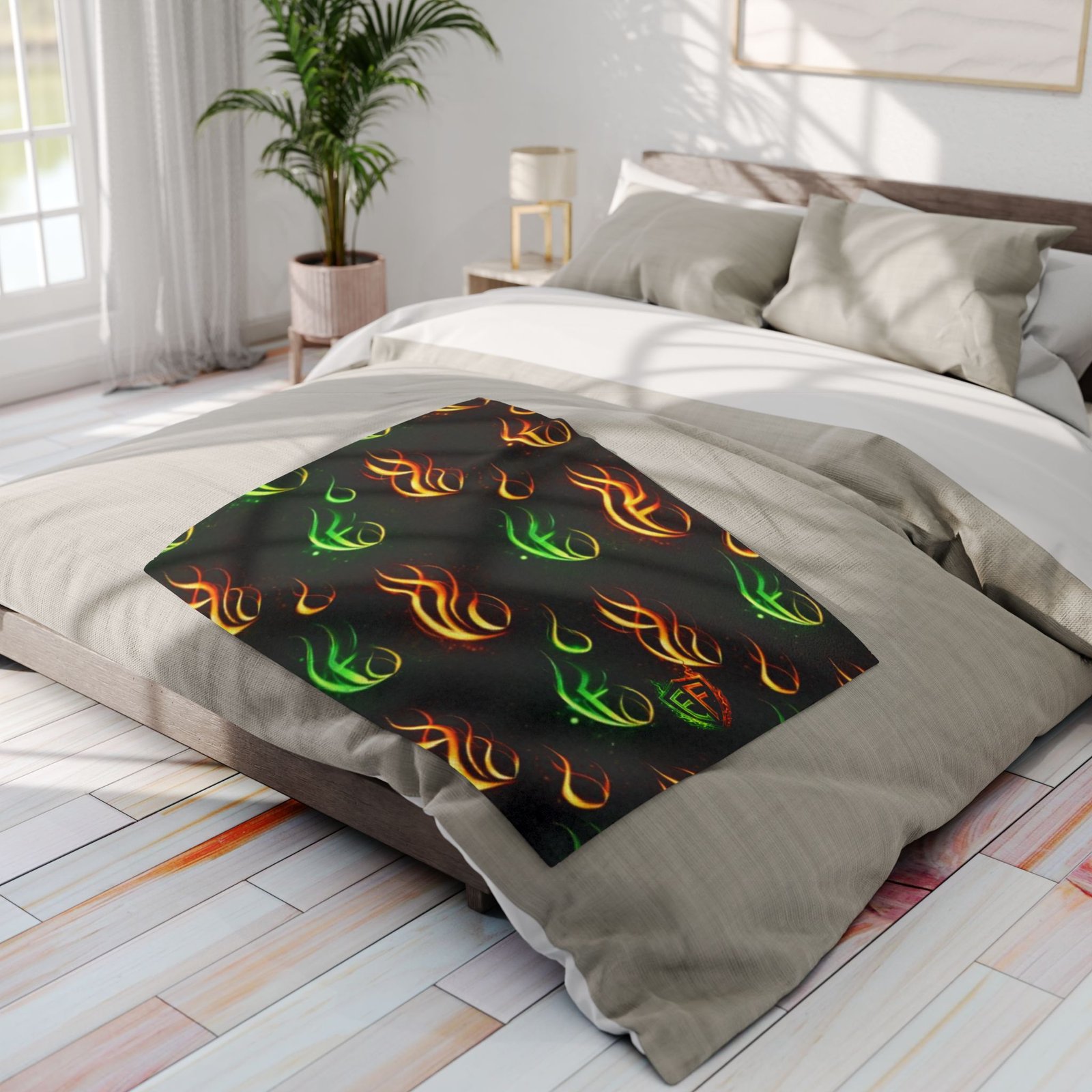 echoflame arctic fleece blanket — neon flame pattern throw blanket for cozy home & gift echoflame arctic fleece blanket — neon flame pattern throw blanket for cozy home & gift