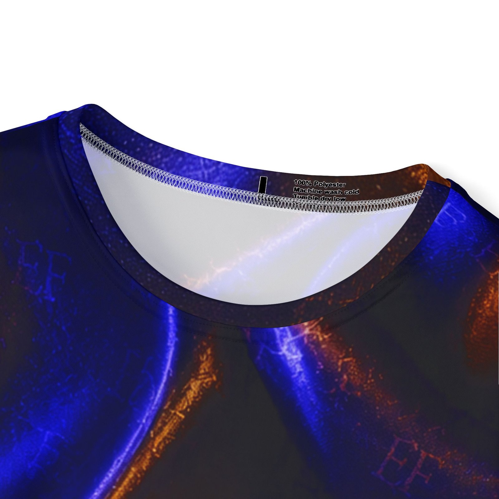 echoflame men's abstract metallic wave sports jersey — blue & copper all over print echoflame men's abstract metallic wave sports jersey — blue & copper all over print