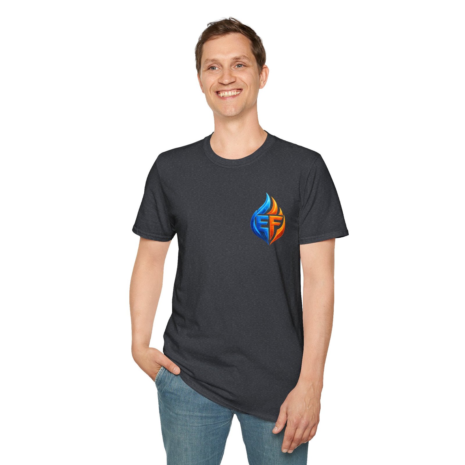 echo flame split fire & ice graphic t shirt echo flame split fire & ice graphic t shirt