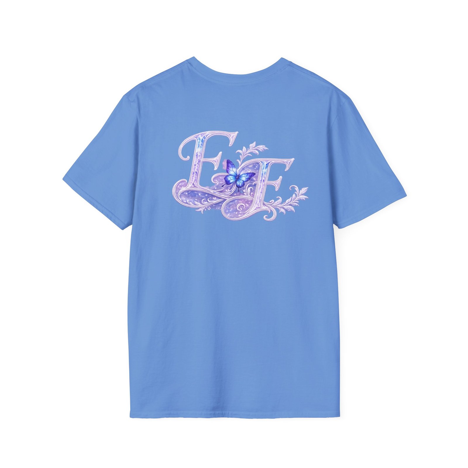 echoflame butterfly floral tee – lavender 'e&e' graphic t shirt echoflame butterfly floral tee – lavender 'e&e' graphic t shirt