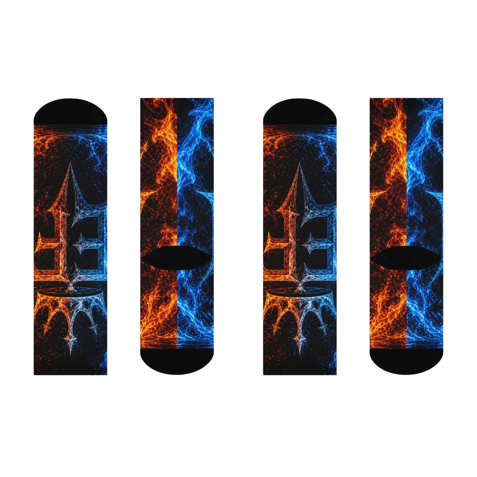 echoflame flame crown crew socks — fiery king monogram cushioned socks echoflame flame crown crew socks — fiery king monogram cushioned socks
