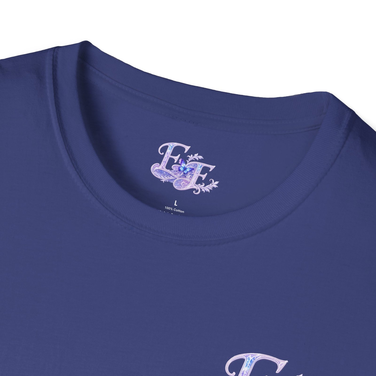 echoflame butterfly floral tee – lavender 'e&e' graphic t shirt echoflame butterfly floral tee – lavender 'e&e' graphic t shirt