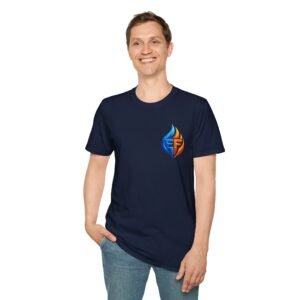 echo flame split fire & ice graphic t shirt