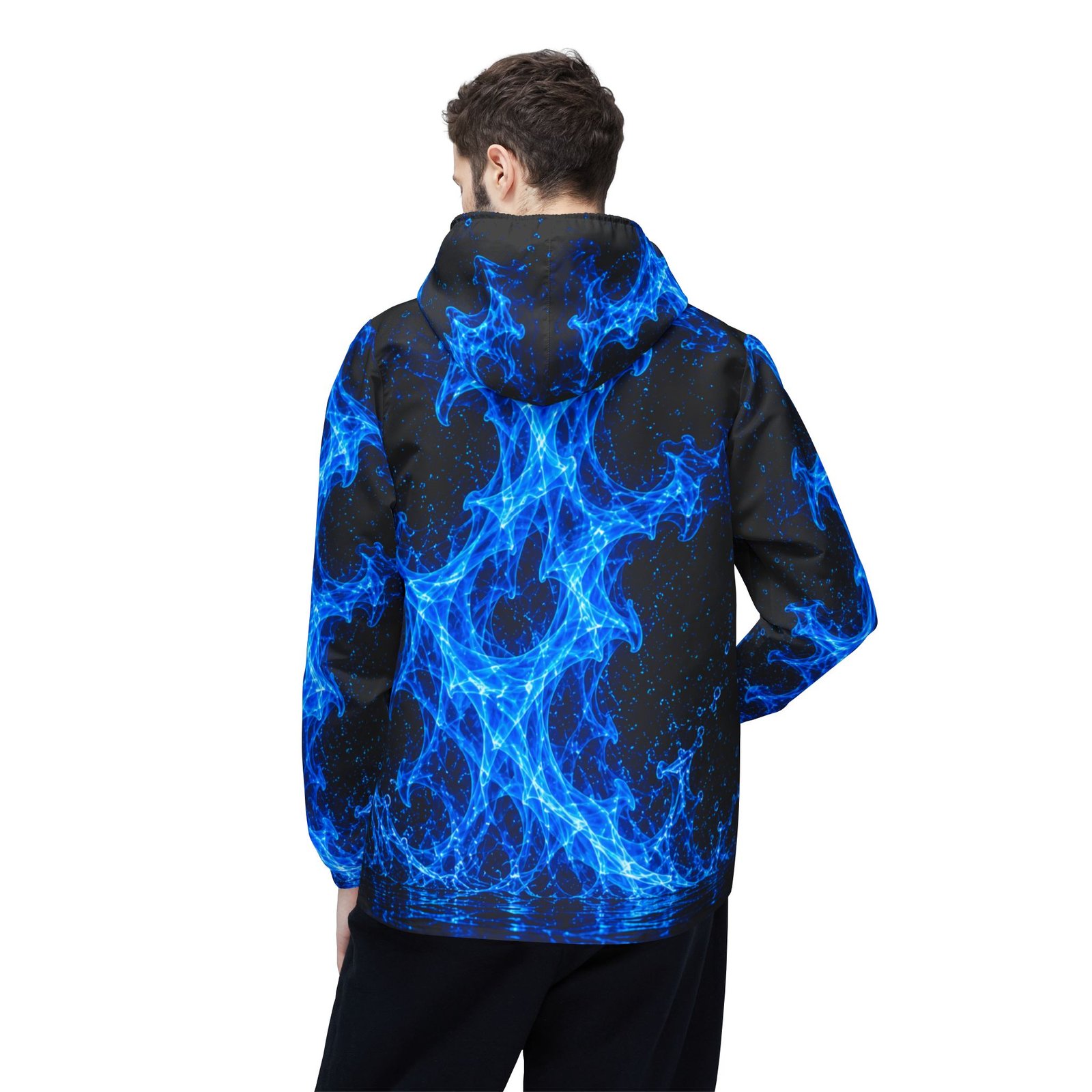 echoflame blue flame windbreaker jacket – electric plasma all over print windbreaker echoflame blue flame windbreaker jacket – electric plasma all over print windbreaker