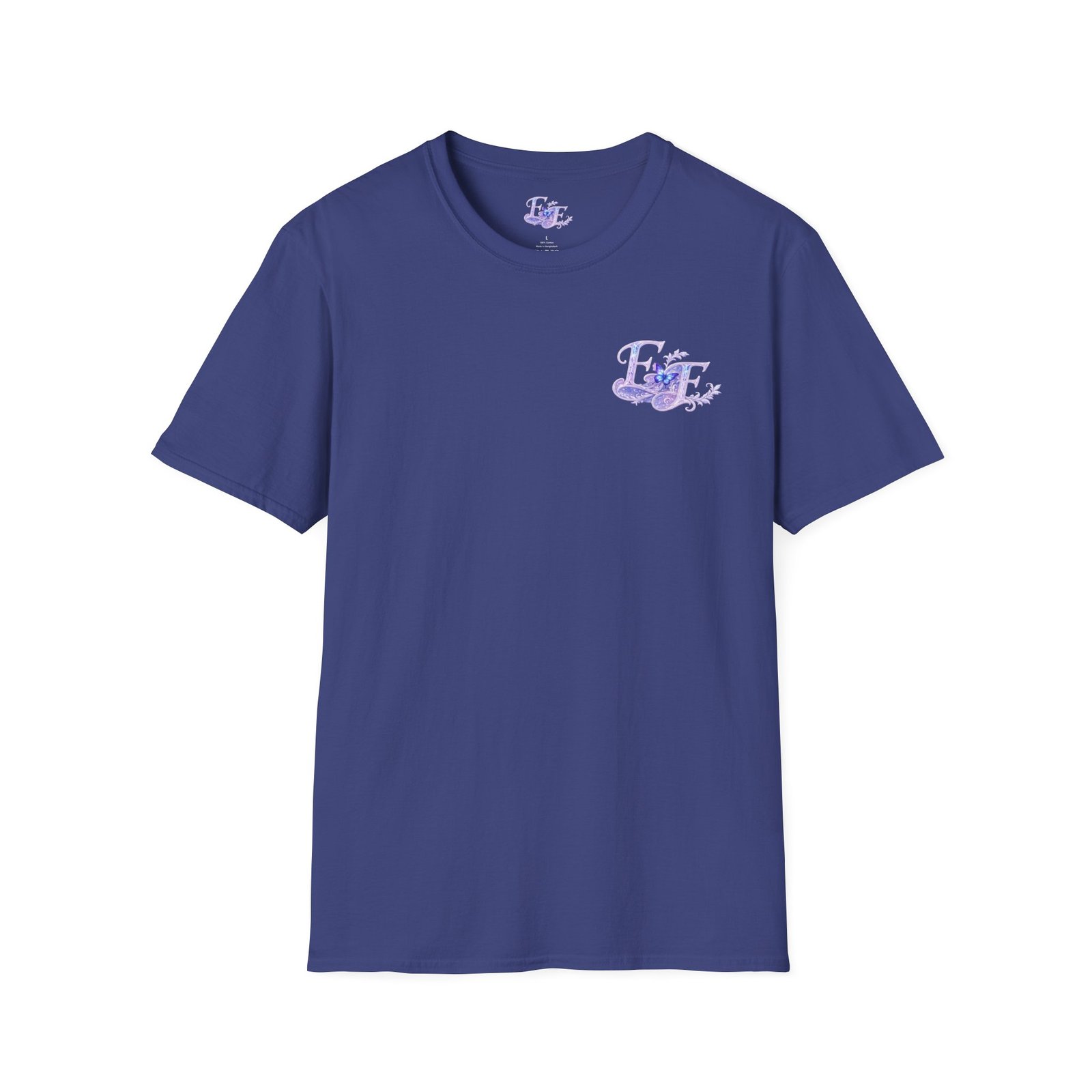 echoflame butterfly floral tee – lavender 'e&e' graphic t shirt echoflame butterfly floral tee – lavender 'e&e' graphic t shirt