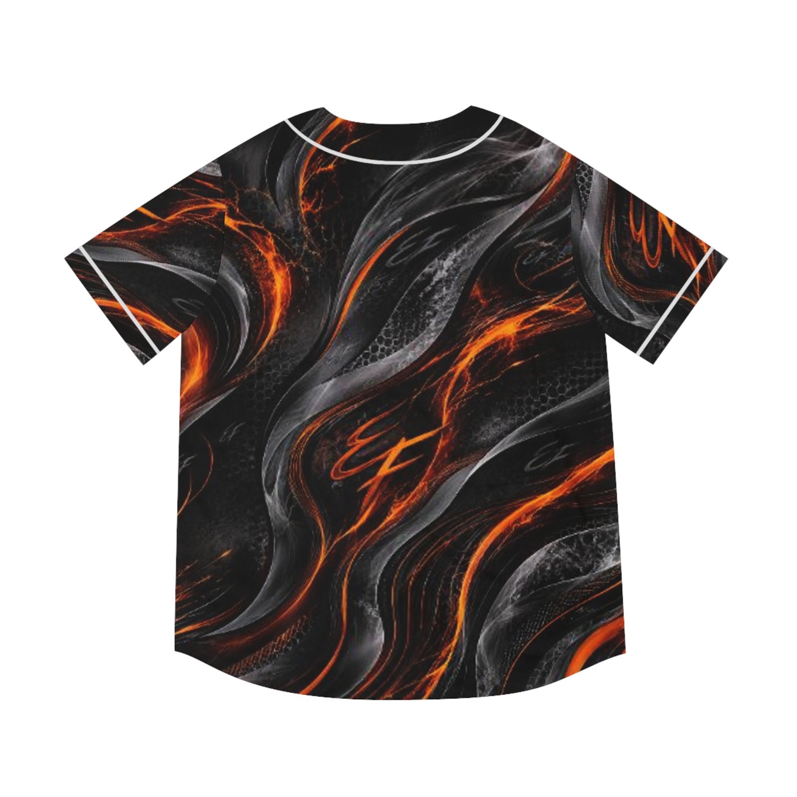 echoflame flaming wave baseball jersey — men's all over print echoflame flaming wave baseball jersey — men's all over print