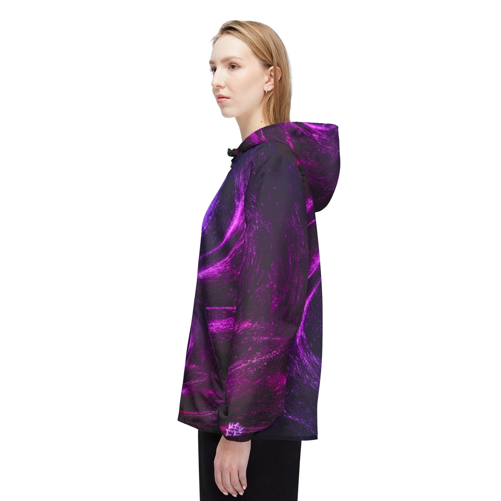 echoflame galaxy spiral windbreaker jacket – purple & blue cosmic hooded jacket echoflame galaxy spiral windbreaker jacket – purple & blue cosmic hooded jacket
