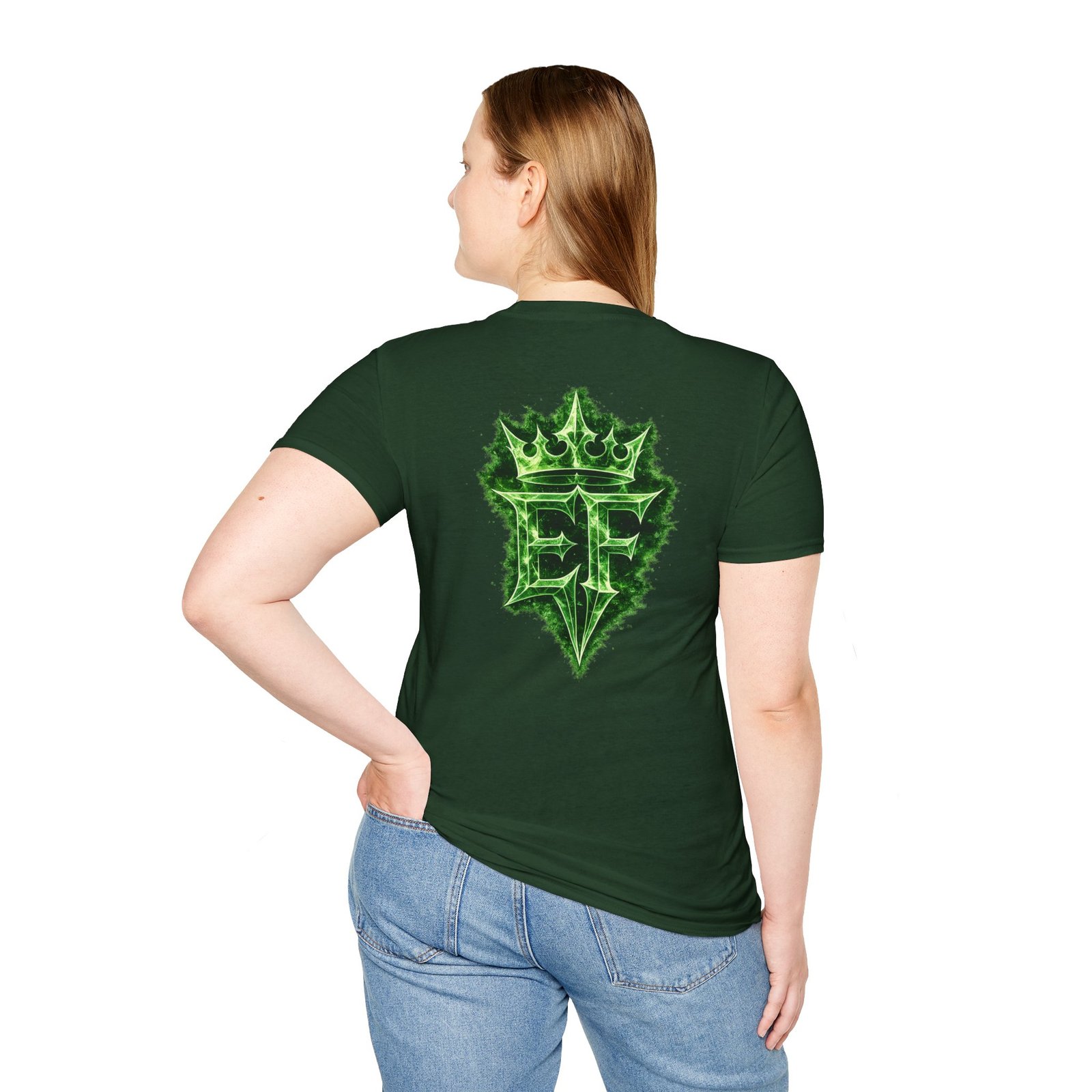 echoflame t shirt — emerald flame crown logo tee echoflame t shirt — emerald flame crown logo tee