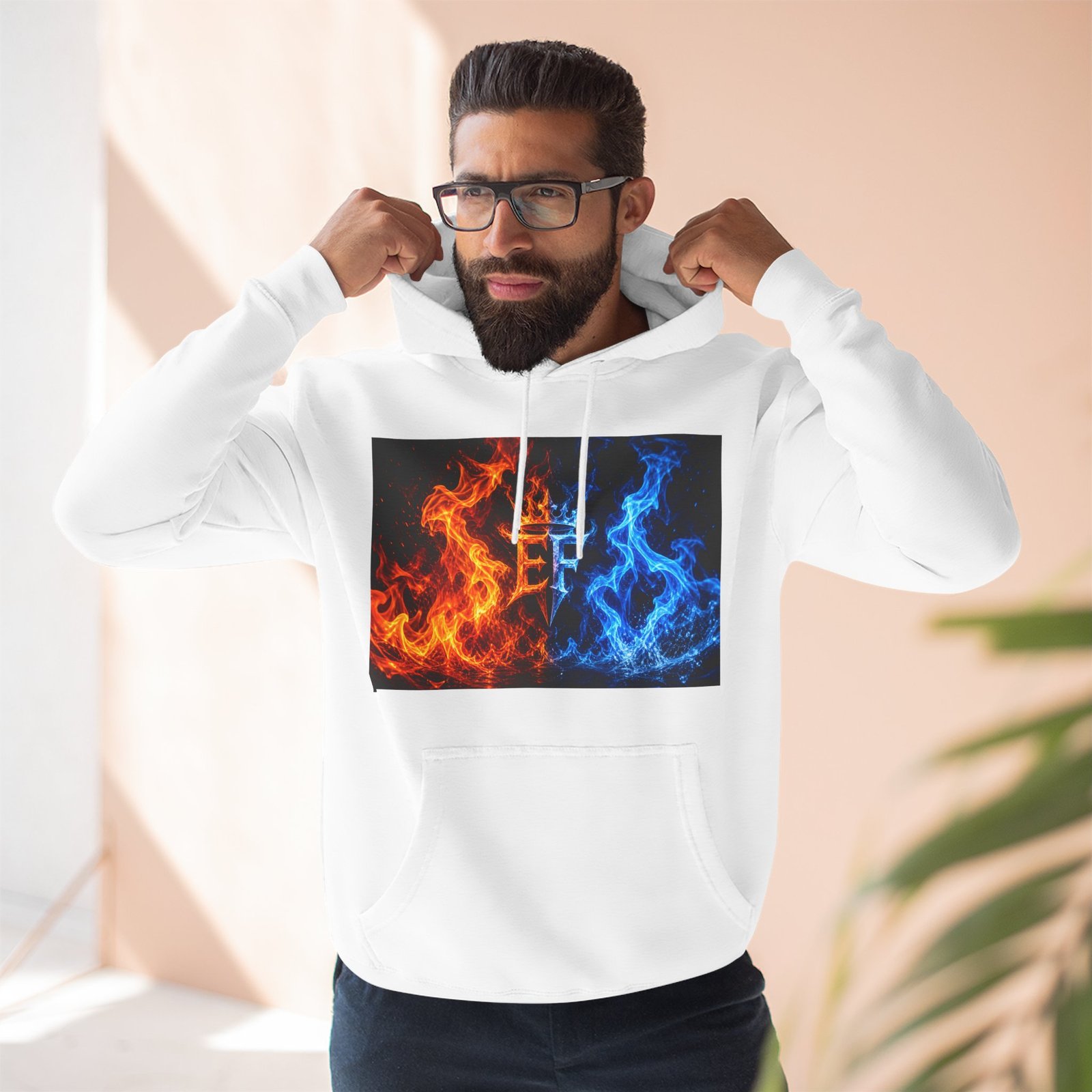 echoflame fire & ice crown hoodie — ff logo graphic fleece pullover echoflame fire & ice crown hoodie — ff logo graphic fleece pullover