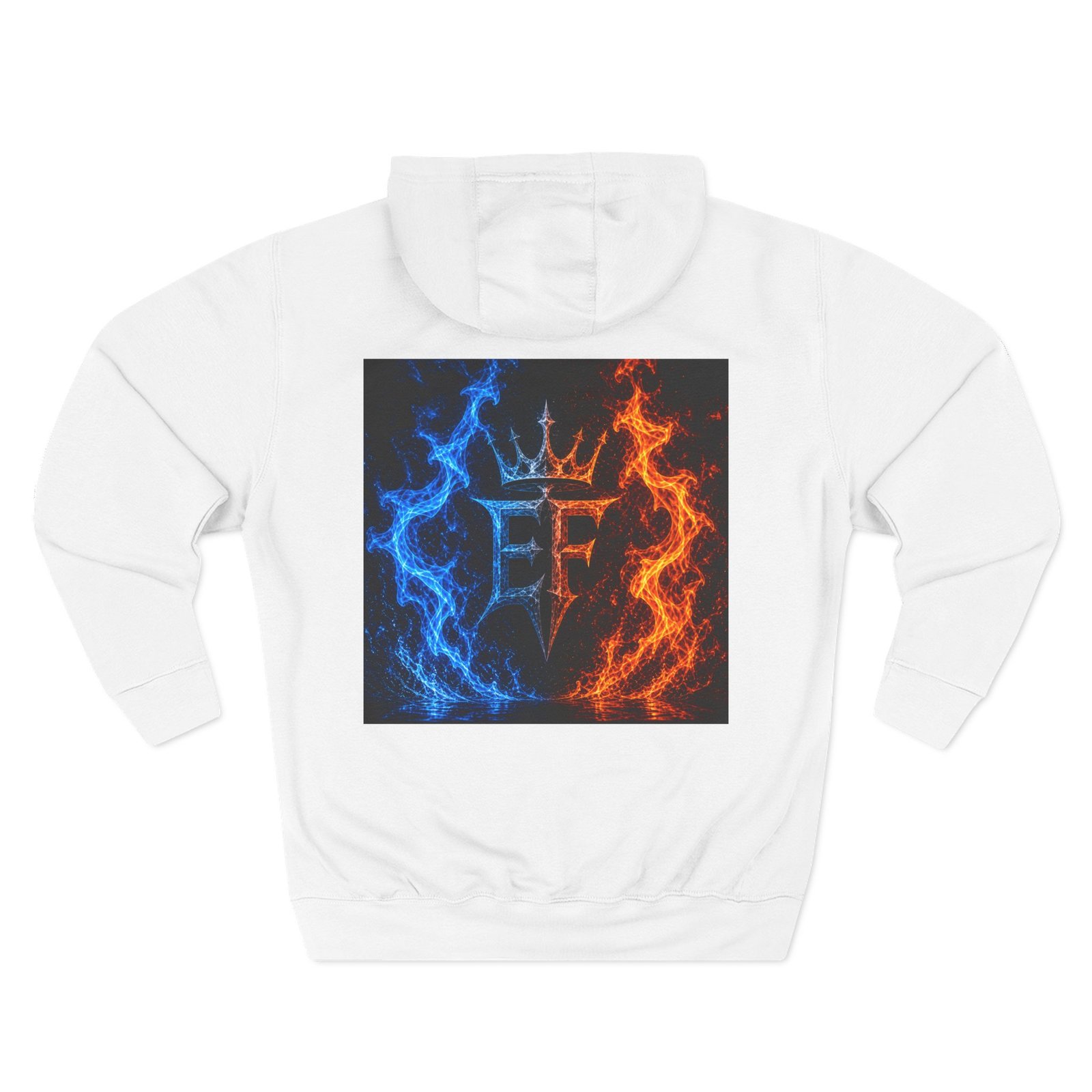 echoflame fire & ice crown hoodie — ff logo graphic fleece pullover echoflame fire & ice crown hoodie — ff logo graphic fleece pullover