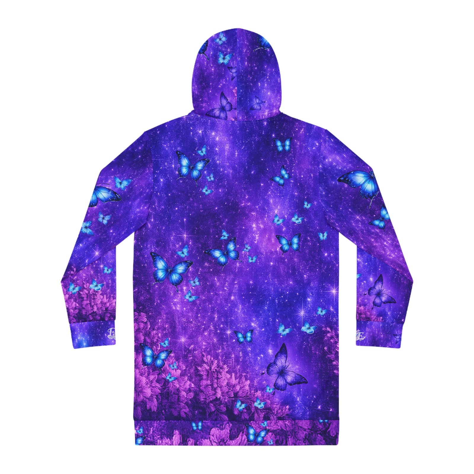 echoflame purple butterfly hoodie dress — monogram ef pocket sweatshirt dress echoflame purple butterfly hoodie dress — monogram ef pocket sweatshirt dress
