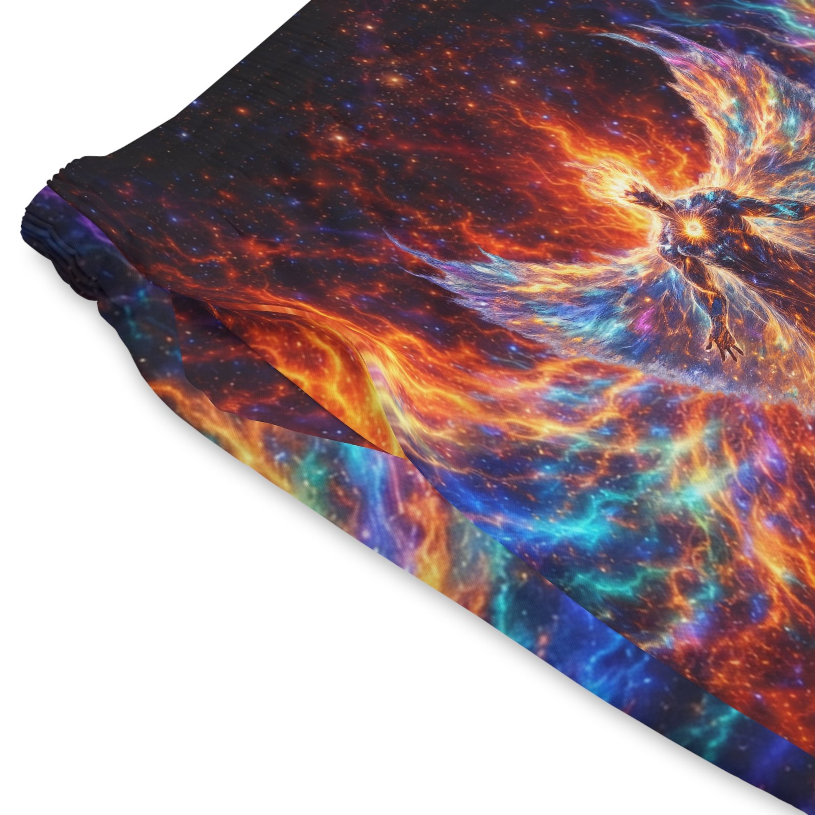 echoflame men's prism phoenix swim shorts — cosmic flame graphic beach trunks echoflame men's prism phoenix swim shorts — cosmic flame graphic beach trunks