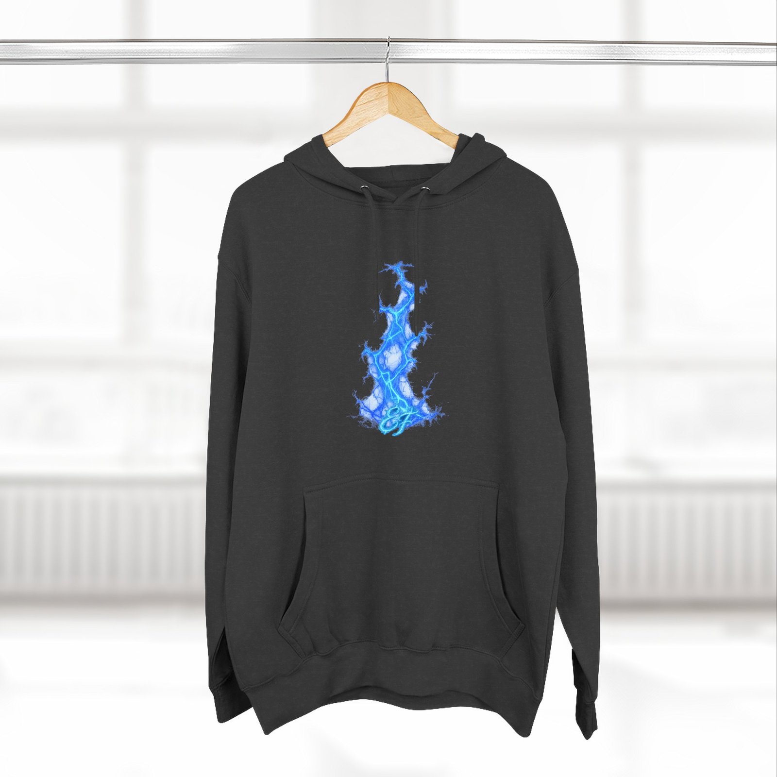 echoflame blue flame tree hoodie — ethereal lightning graphic fleece pullover echoflame blue flame tree hoodie — ethereal lightning graphic fleece pullover