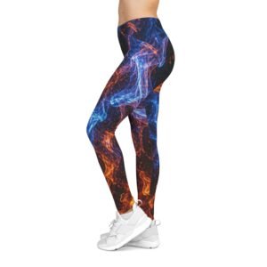 echoflame fire & ice abstract leggings — women's all over print yoga & casual pants