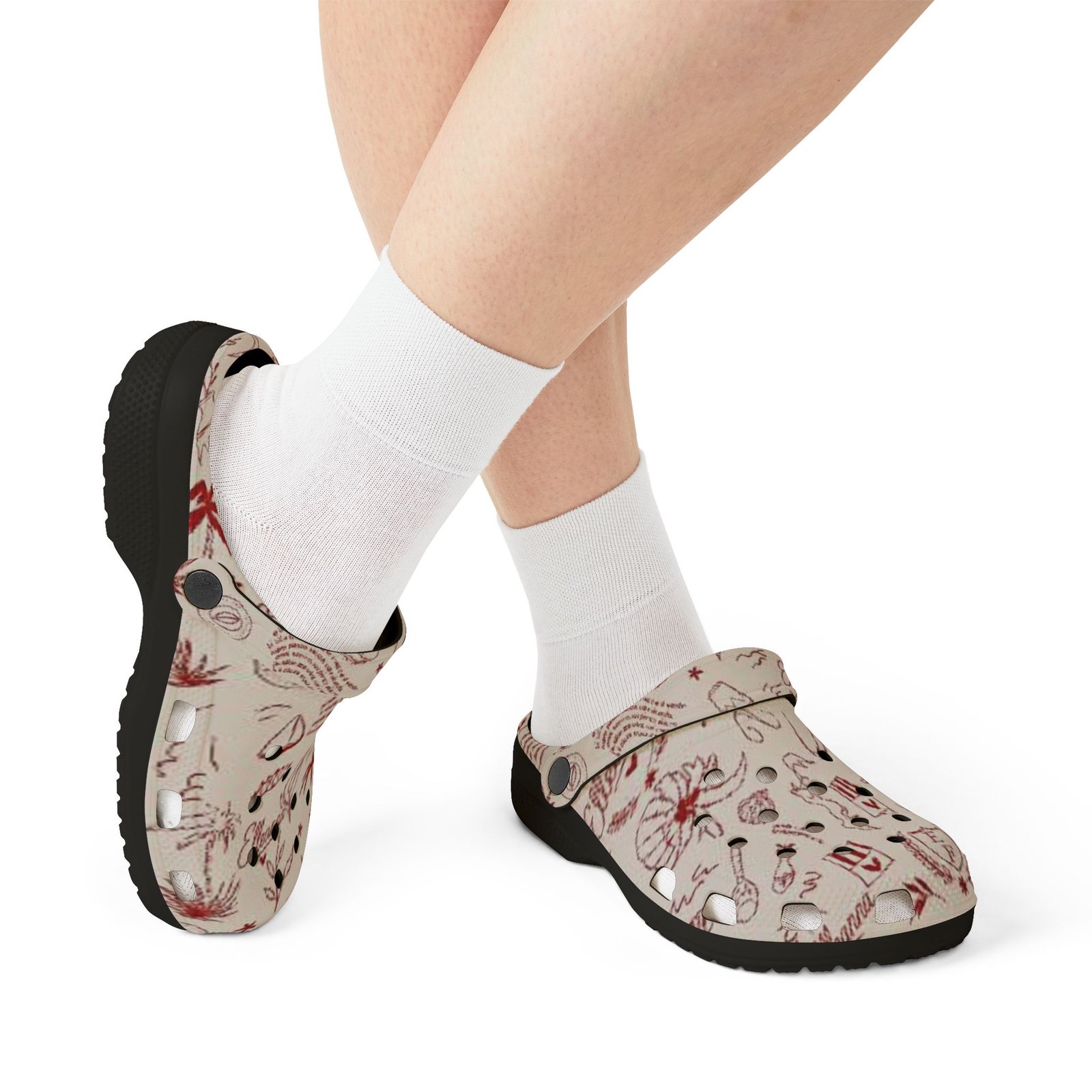 echoflame beach sketch eva foam clogs — printed summer garden pattern echoflame beach sketch eva foam clogs — printed summer garden pattern