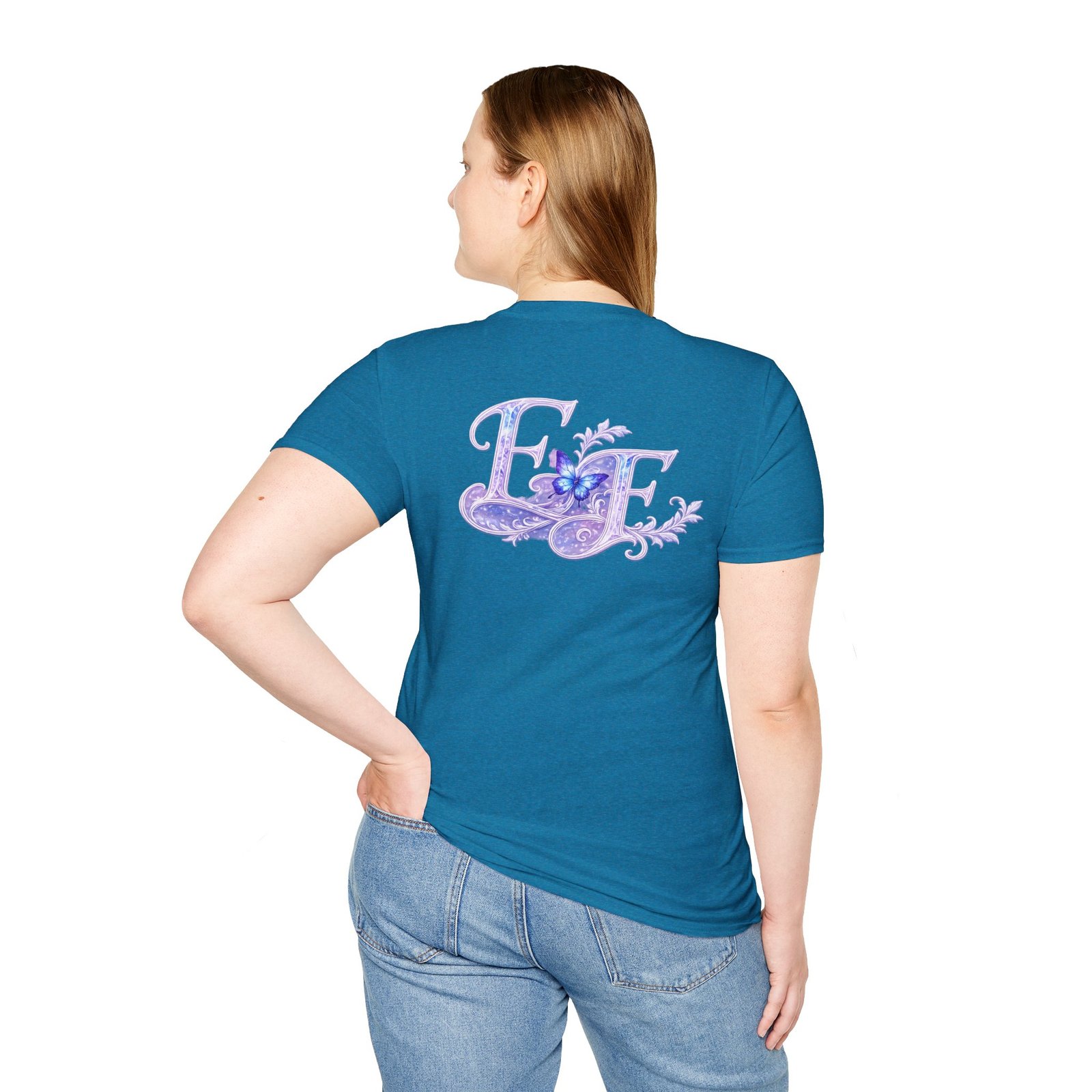 echoflame butterfly floral tee – lavender 'e&e' graphic t shirt echoflame butterfly floral tee – lavender 'e&e' graphic t shirt