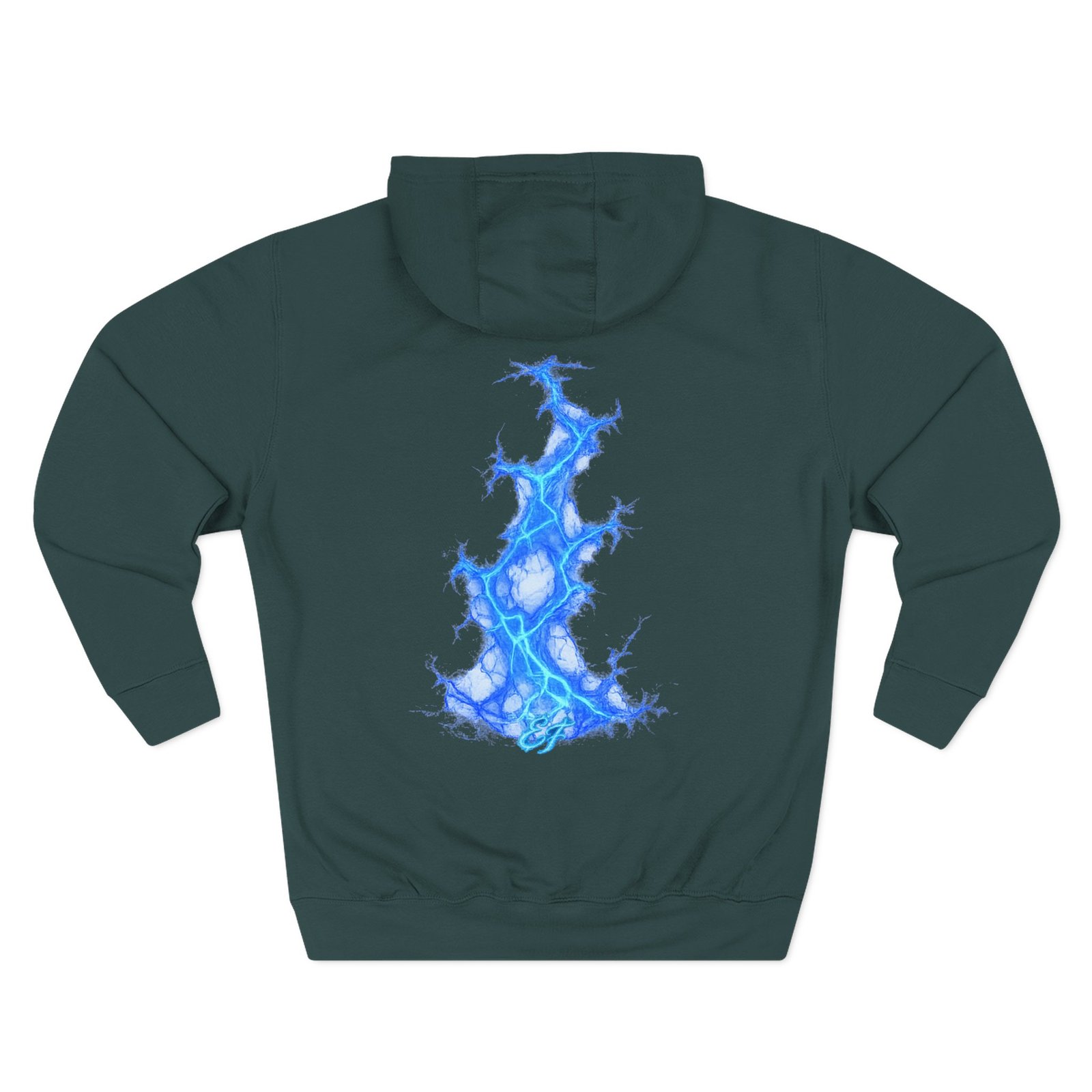 echoflame blue flame tree hoodie — ethereal lightning graphic fleece pullover echoflame blue flame tree hoodie — ethereal lightning graphic fleece pullover