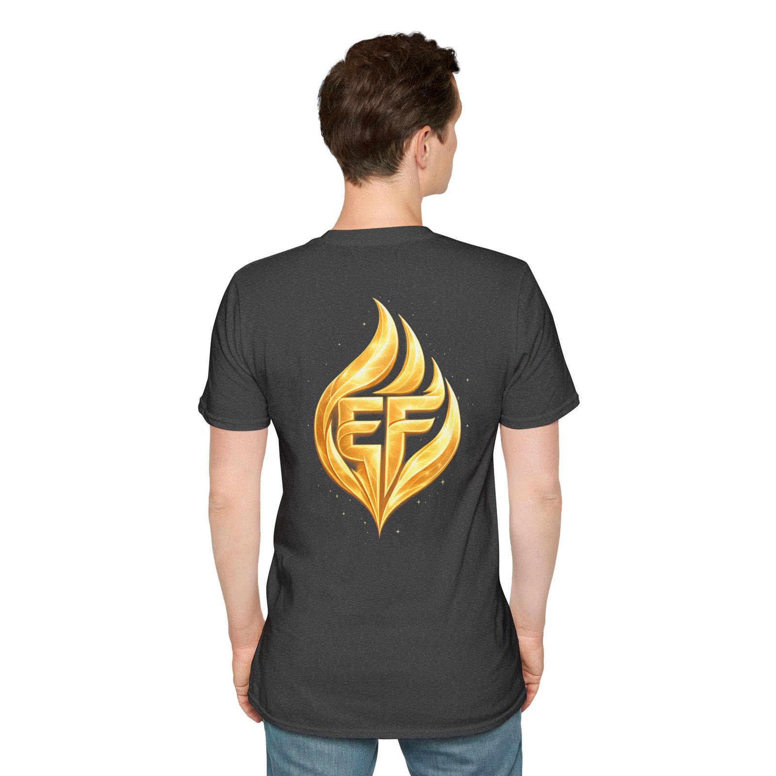 echoflame golden flame ef logo t shirt echoflame golden flame ef logo t shirt