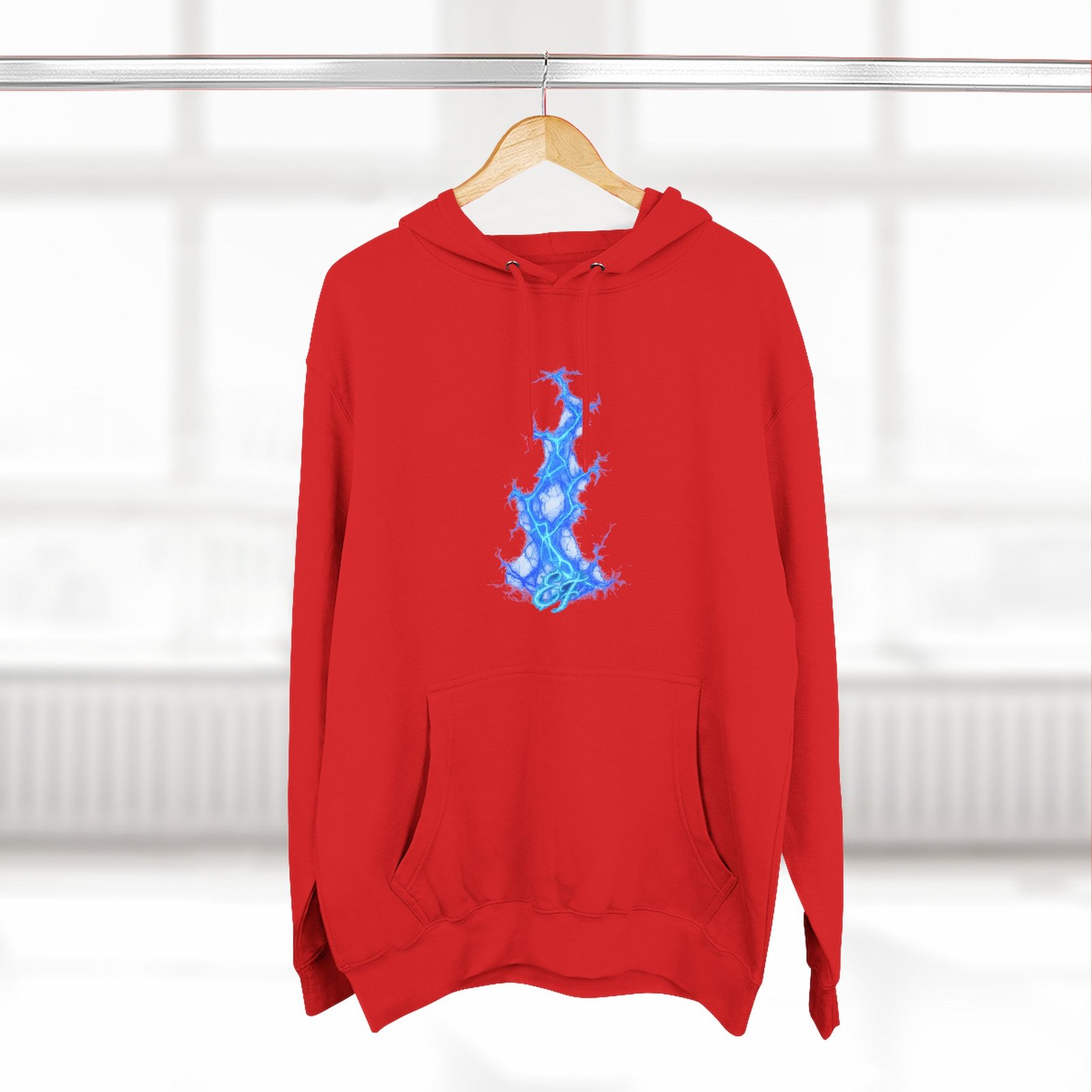 echoflame blue flame tree hoodie — ethereal lightning graphic fleece pullover echoflame blue flame tree hoodie — ethereal lightning graphic fleece pullover