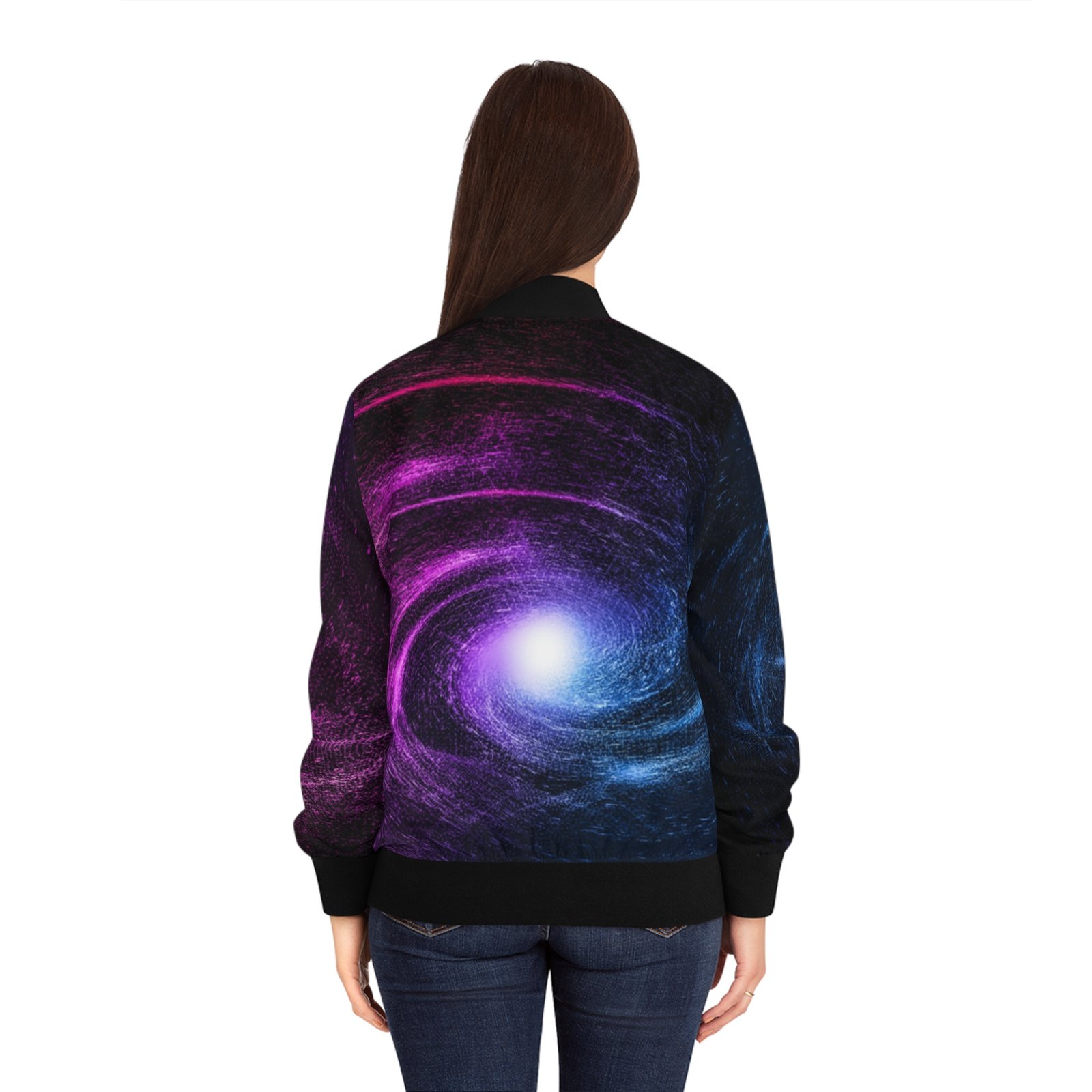 echoflame galaxy spiral bomber jacket — women's cosmic swirl aop jacket echoflame galaxy spiral bomber jacket — women's cosmic swirl aop jacket