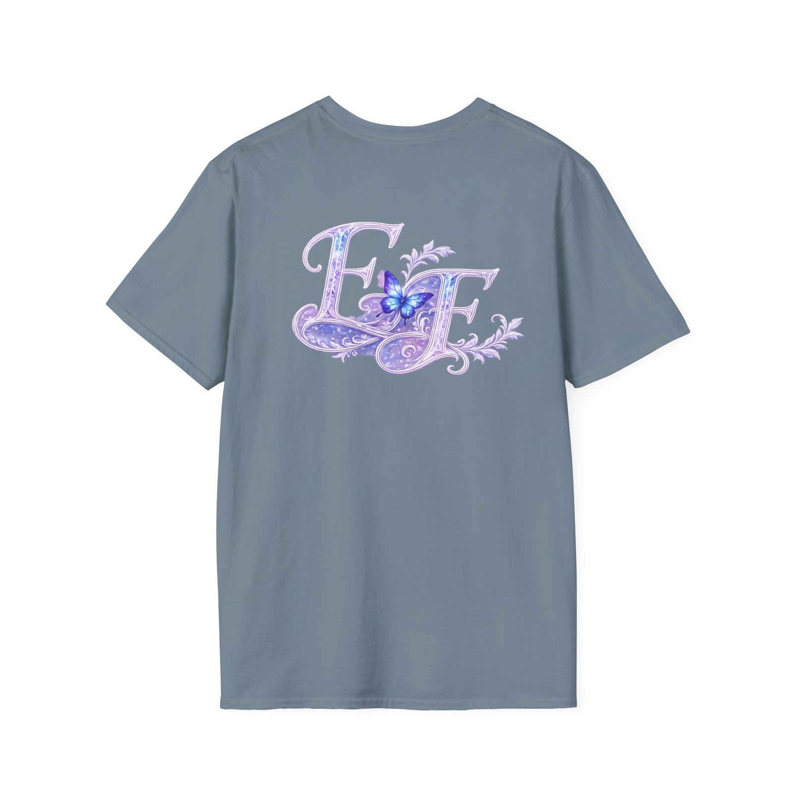 echoflame butterfly floral tee – lavender 'e&e' graphic t shirt echoflame butterfly floral tee – lavender 'e&e' graphic t shirt