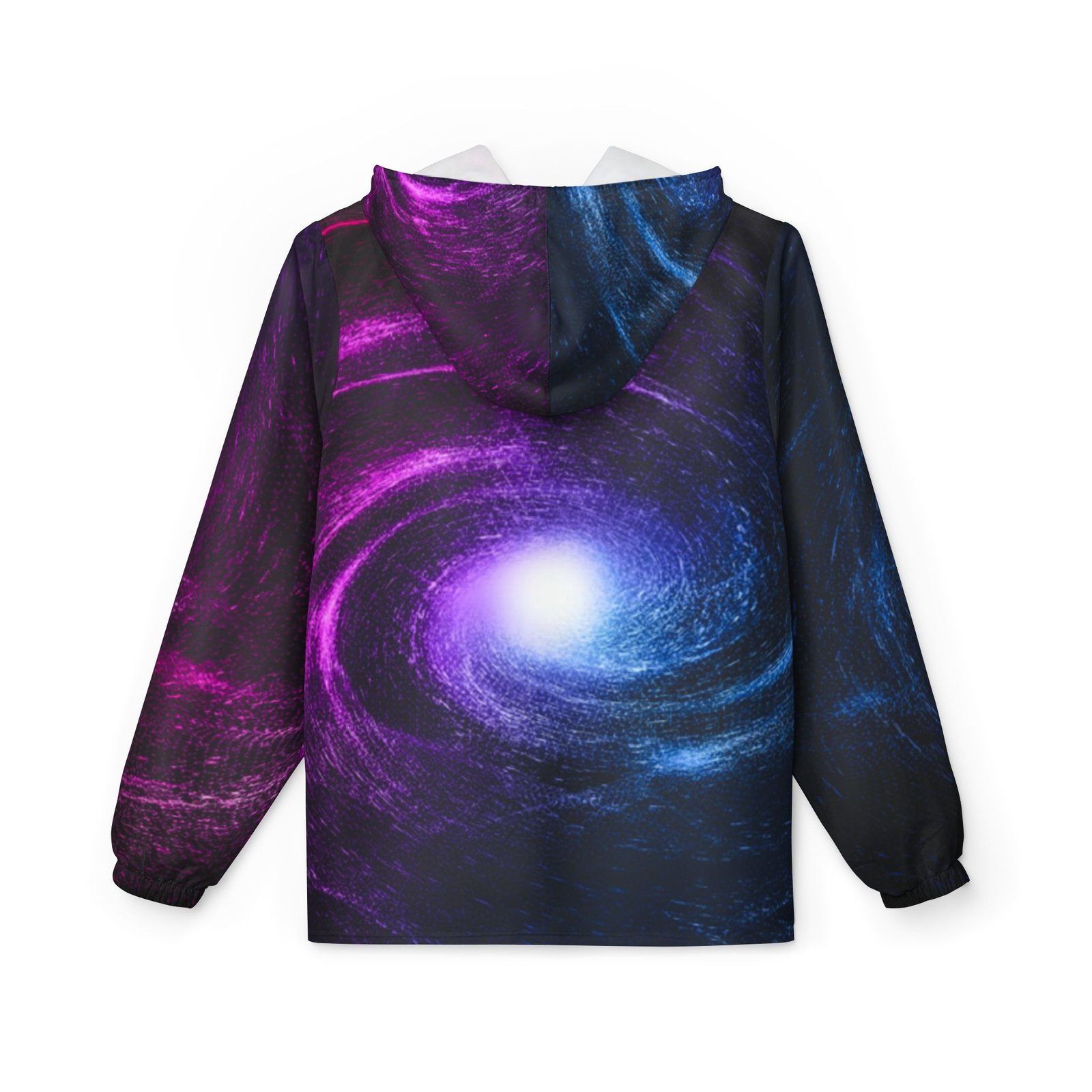 echoflame galaxy spiral windbreaker jacket – purple & blue cosmic hooded jacket echoflame galaxy spiral windbreaker jacket – purple & blue cosmic hooded jacket