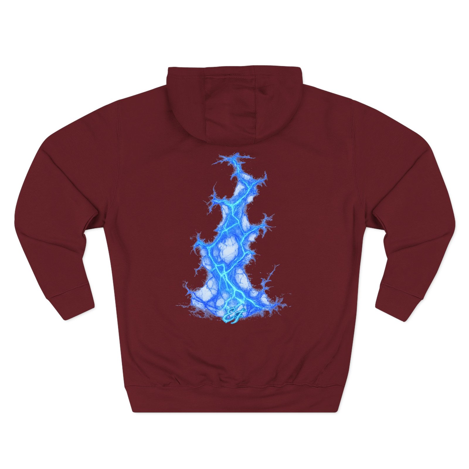 echoflame blue flame tree hoodie — ethereal lightning graphic fleece pullover echoflame blue flame tree hoodie — ethereal lightning graphic fleece pullover