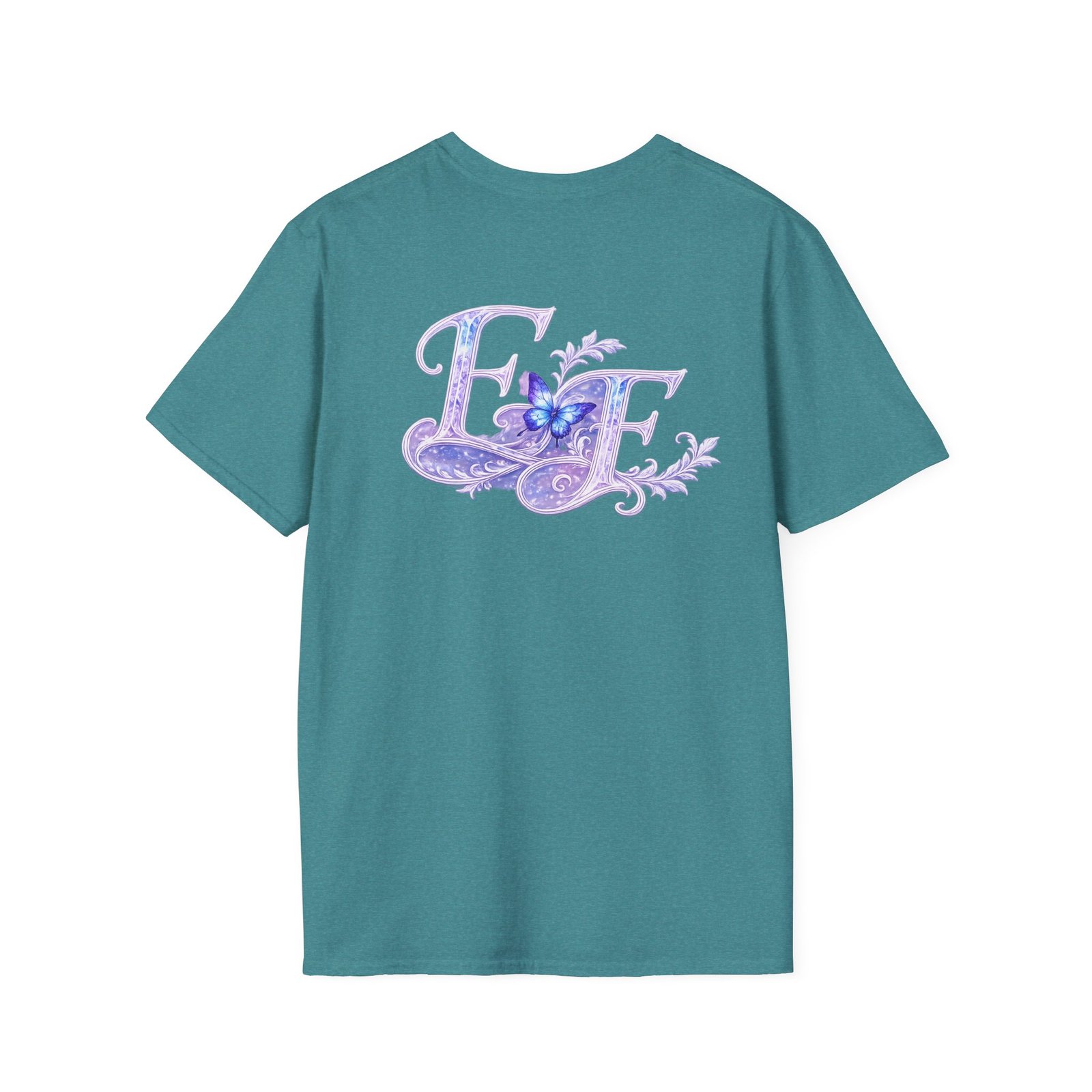 echoflame butterfly floral tee – lavender 'e&e' graphic t shirt echoflame butterfly floral tee – lavender 'e&e' graphic t shirt