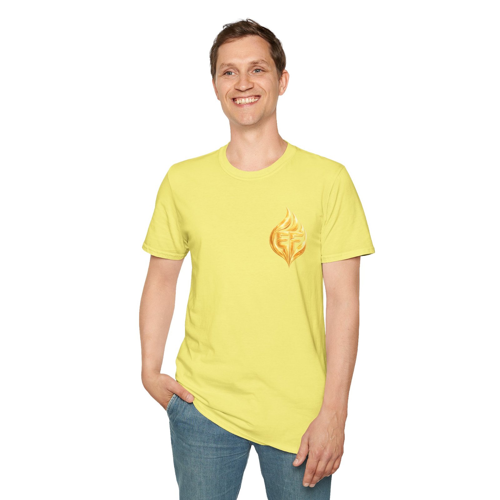 echoflame golden flame ef logo t shirt echoflame golden flame ef logo t shirt