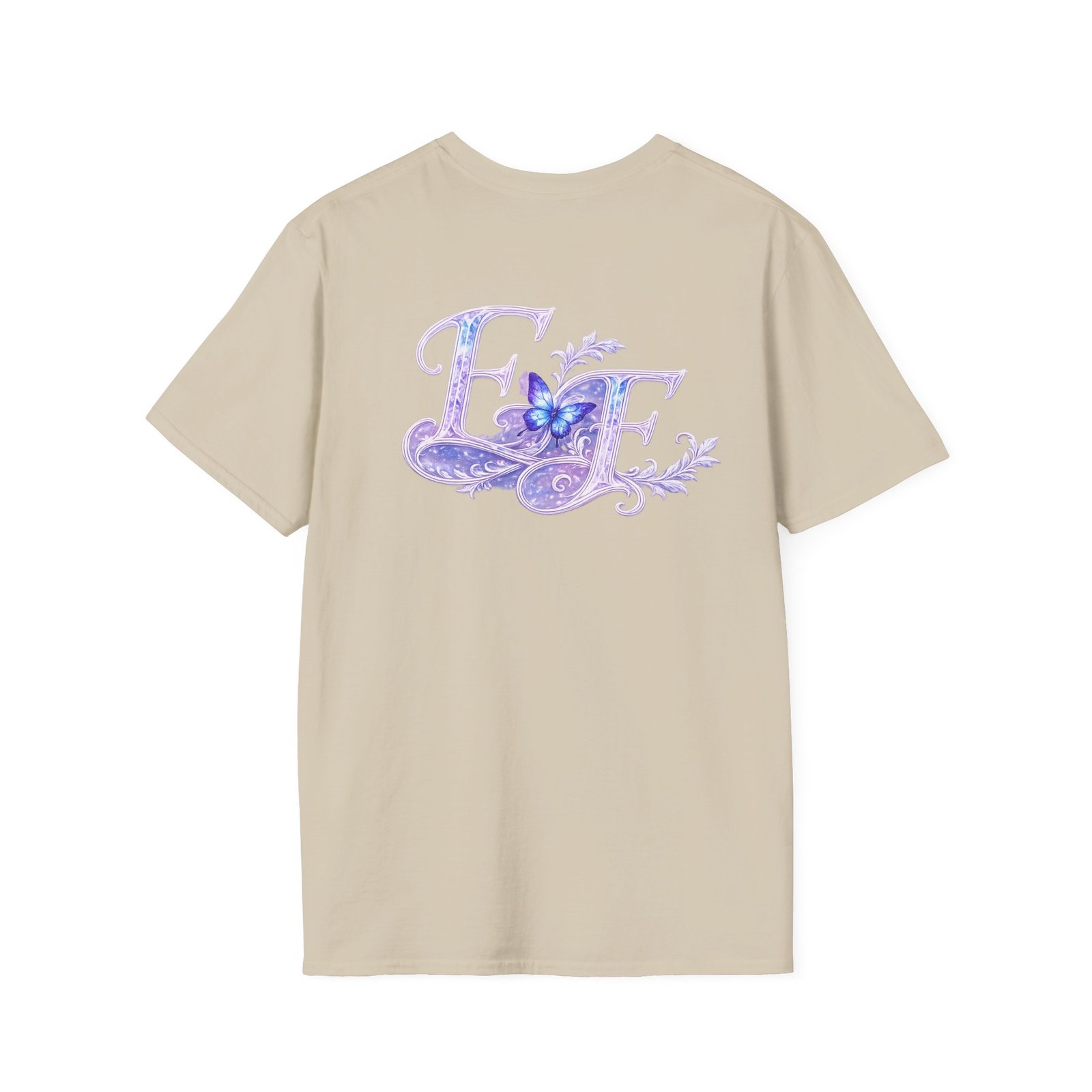echoflame butterfly floral tee – lavender 'e&e' graphic t shirt echoflame butterfly floral tee – lavender 'e&e' graphic t shirt
