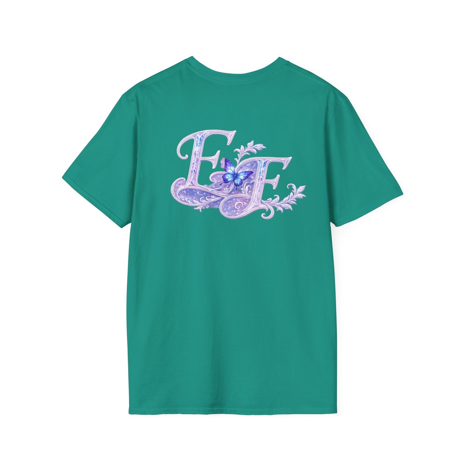echoflame butterfly floral tee – lavender 'e&e' graphic t shirt echoflame butterfly floral tee – lavender 'e&e' graphic t shirt