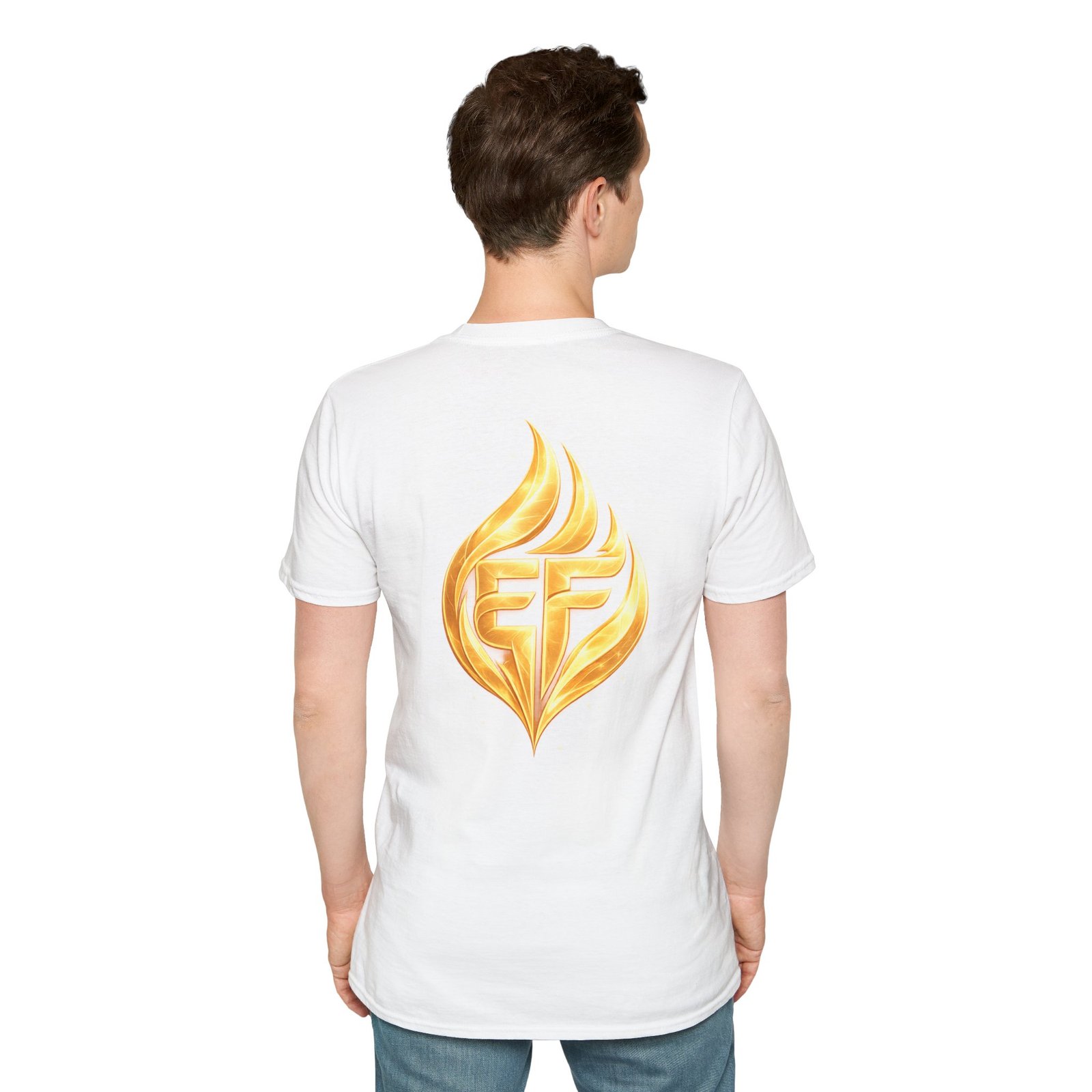 echoflame golden flame ef logo t shirt echoflame golden flame ef logo t shirt
