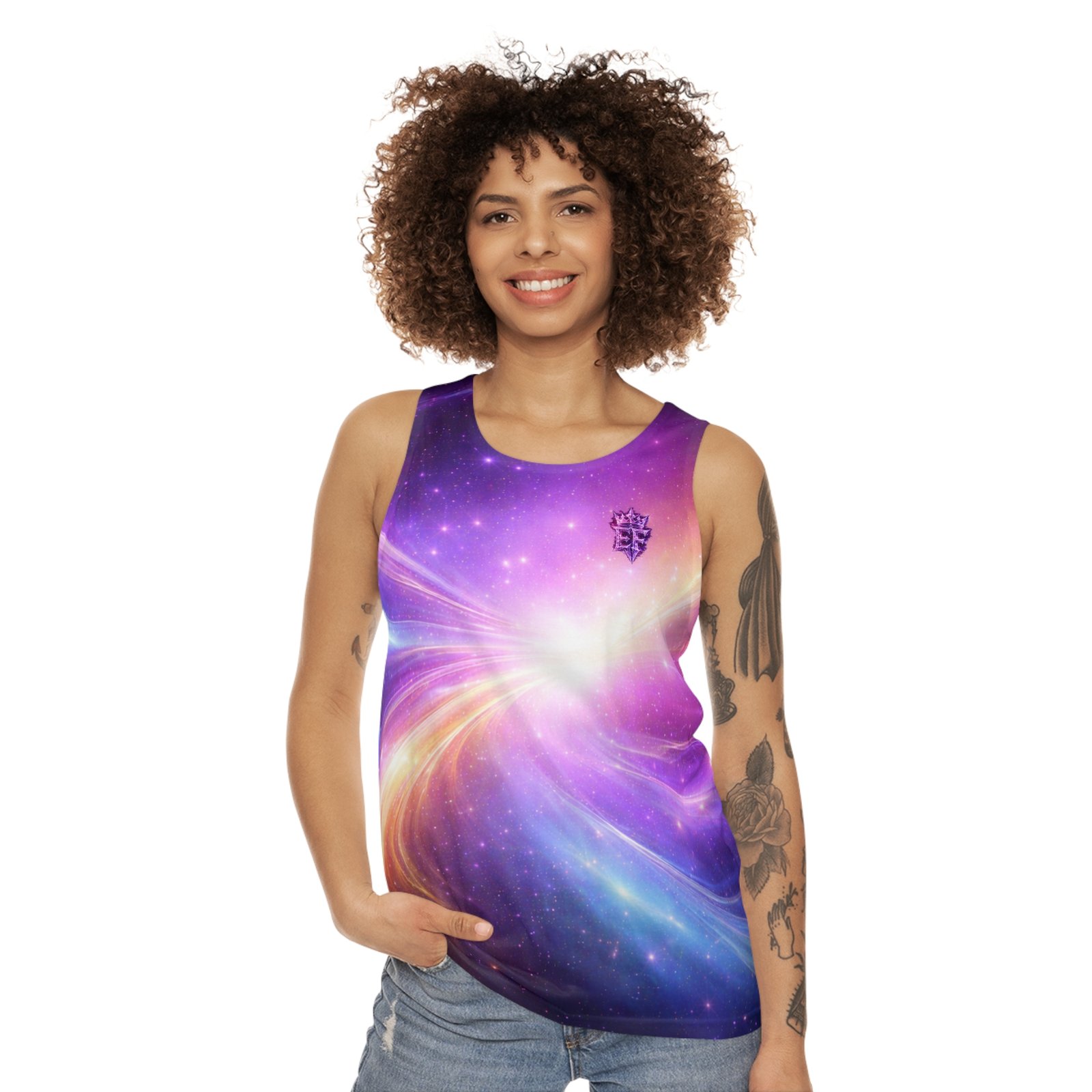 echoflame galaxy swirl tank top — vibrant cosmic all over print echoflame galaxy swirl tank top — vibrant cosmic all over print