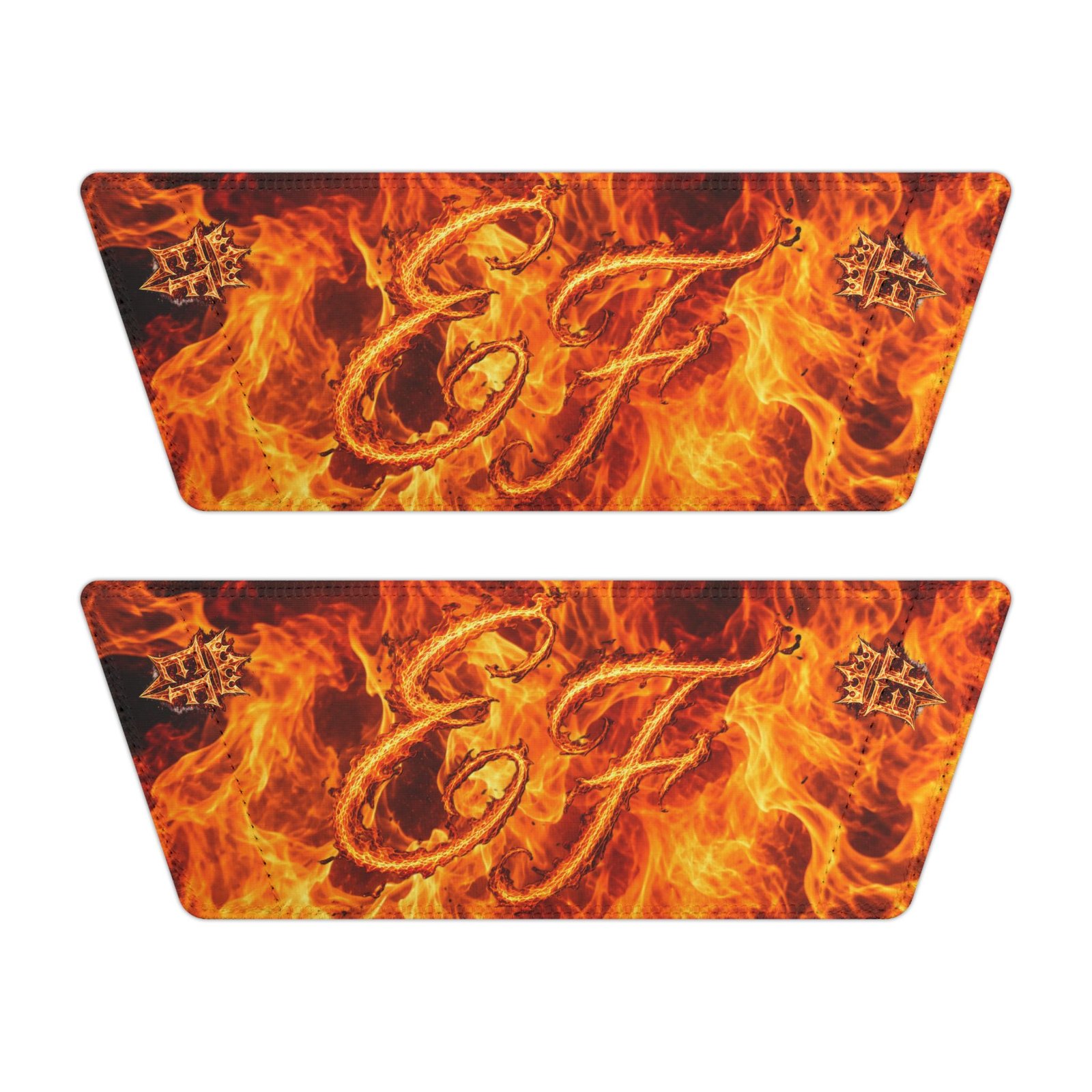 echoflame men's fiery '23' slide sandals — bold flame graphic removable strap slides echoflame men's fiery '23' slide sandals — bold flame graphic removable strap slides