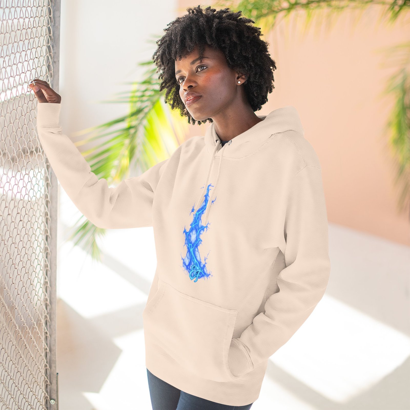 echoflame blue flame tree hoodie — ethereal lightning graphic fleece pullover echoflame blue flame tree hoodie — ethereal lightning graphic fleece pullover