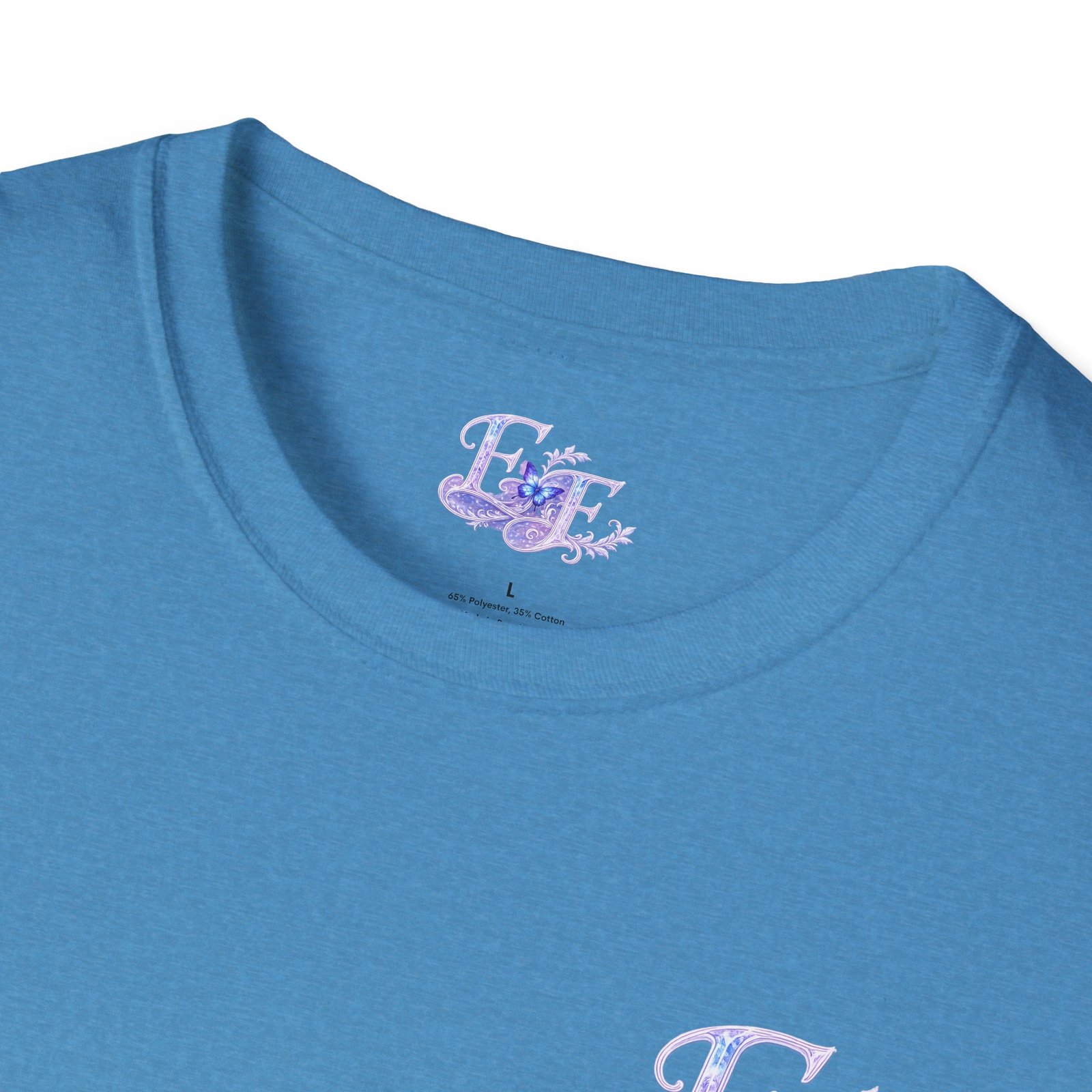 echoflame butterfly floral tee – lavender 'e&e' graphic t shirt echoflame butterfly floral tee – lavender 'e&e' graphic t shirt