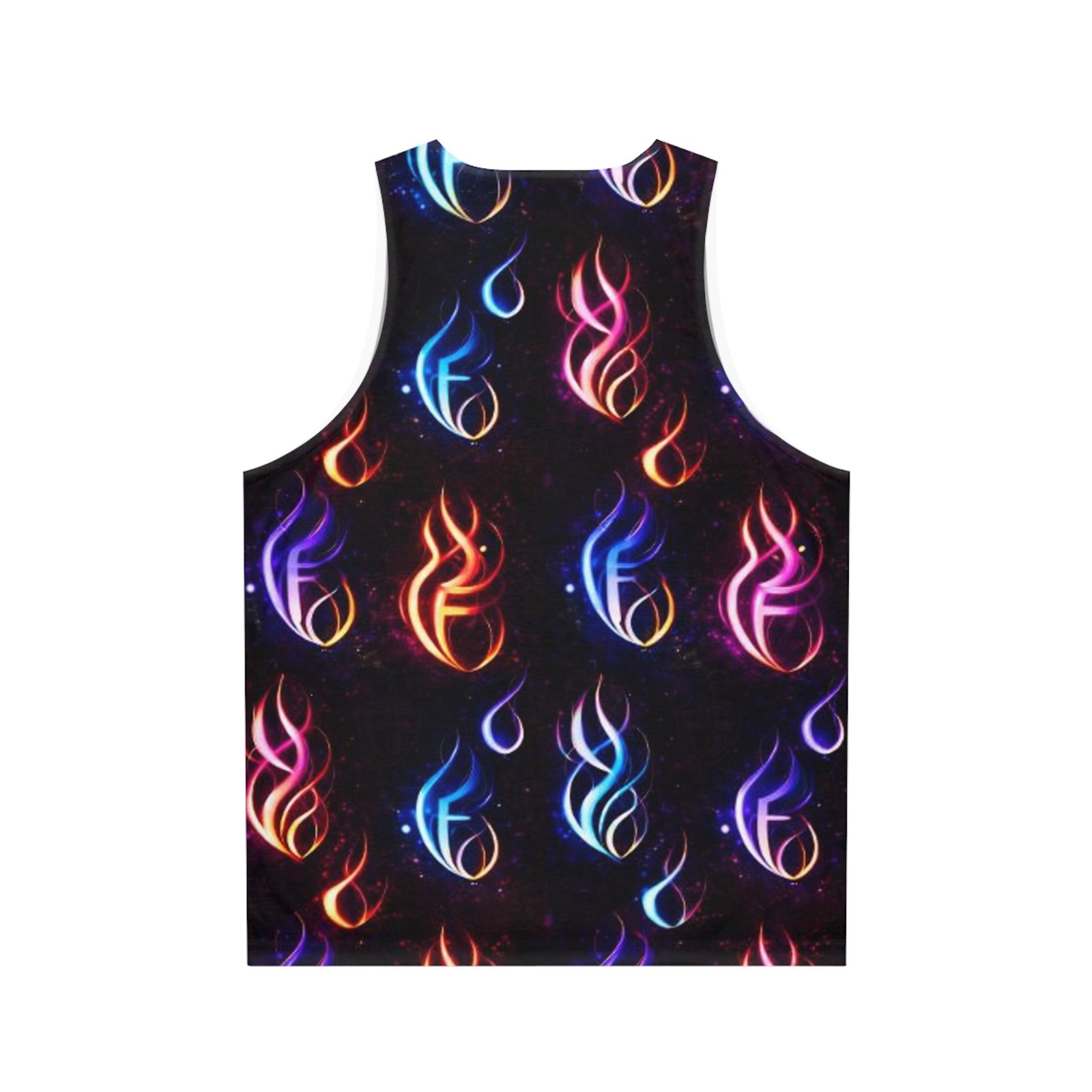 echoflame galaxy flame all over print tank top — neon fire pattern echoflame galaxy flame all over print tank top — neon fire pattern