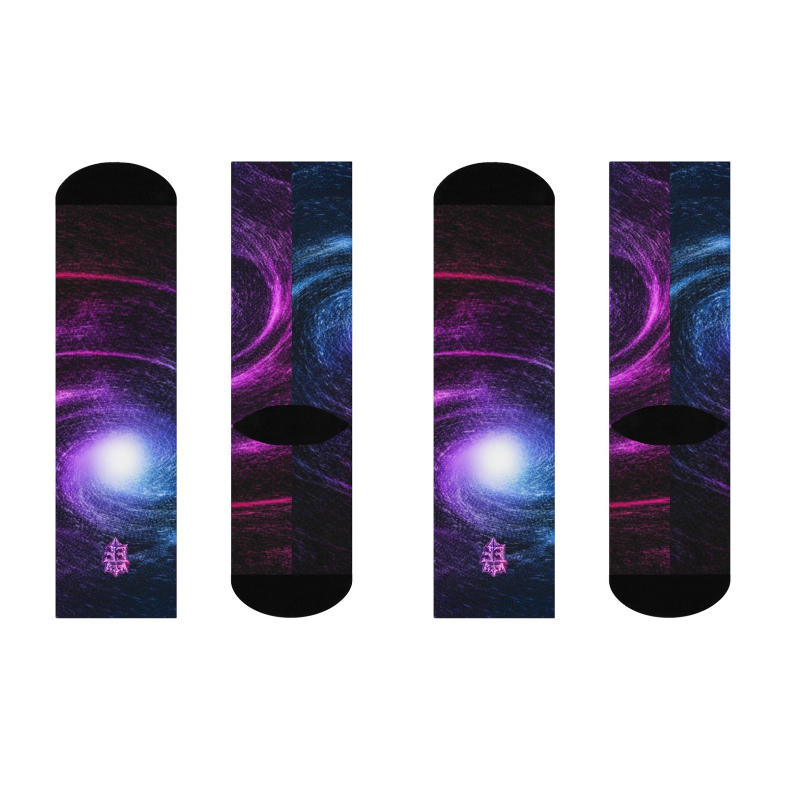 echoflame galactic vortex cushioned crew socks — purple space nebula design echoflame galactic vortex cushioned crew socks — purple space nebula design