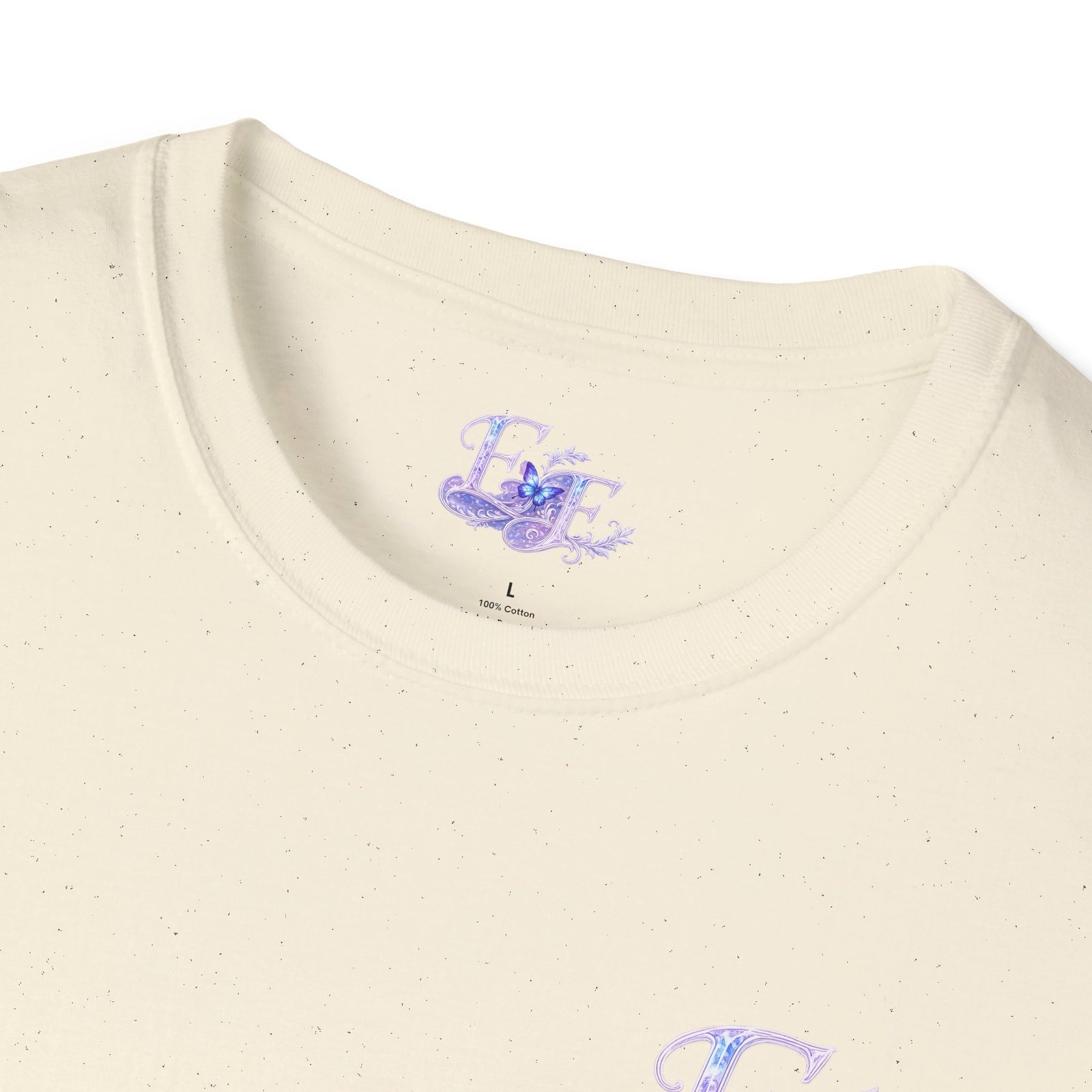 echoflame butterfly floral tee – lavender 'e&e' graphic t shirt echoflame butterfly floral tee – lavender 'e&e' graphic t shirt