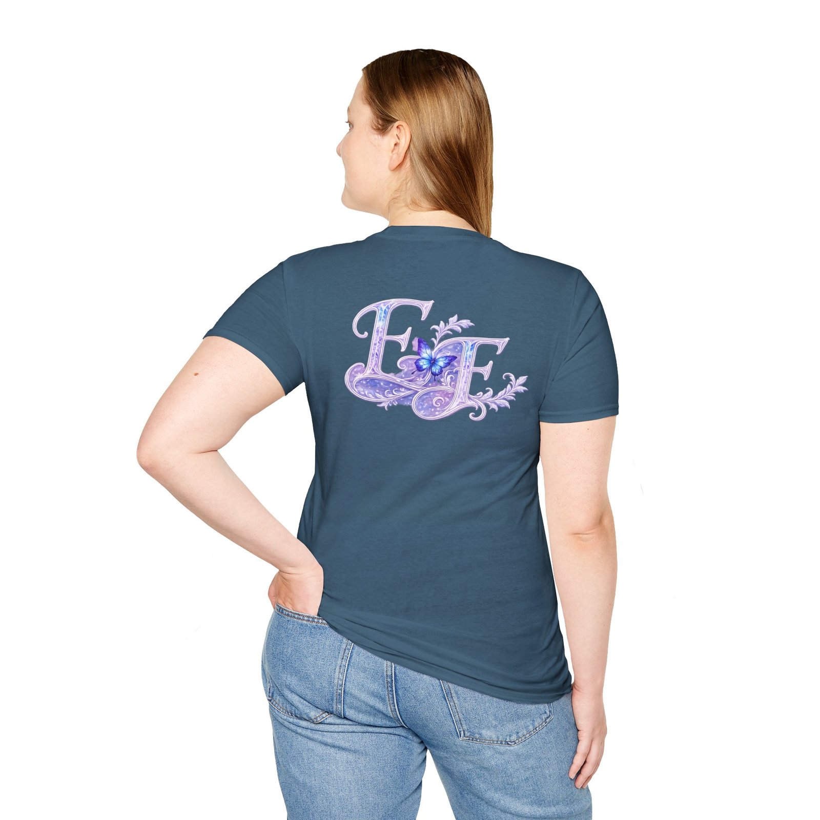 echoflame butterfly floral tee – lavender 'e&e' graphic t shirt echoflame butterfly floral tee – lavender 'e&e' graphic t shirt