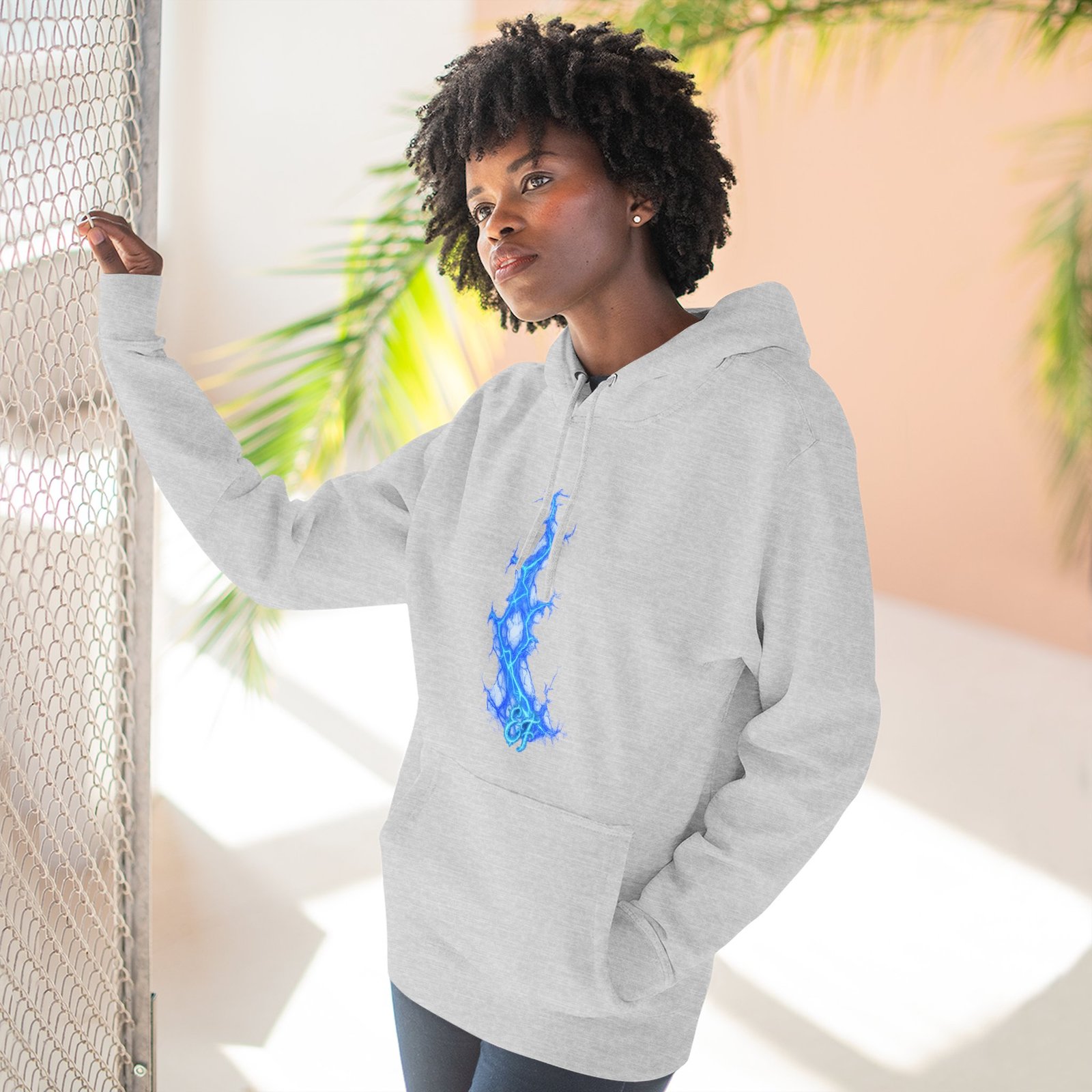 echoflame blue flame tree hoodie — ethereal lightning graphic fleece pullover echoflame blue flame tree hoodie — ethereal lightning graphic fleece pullover