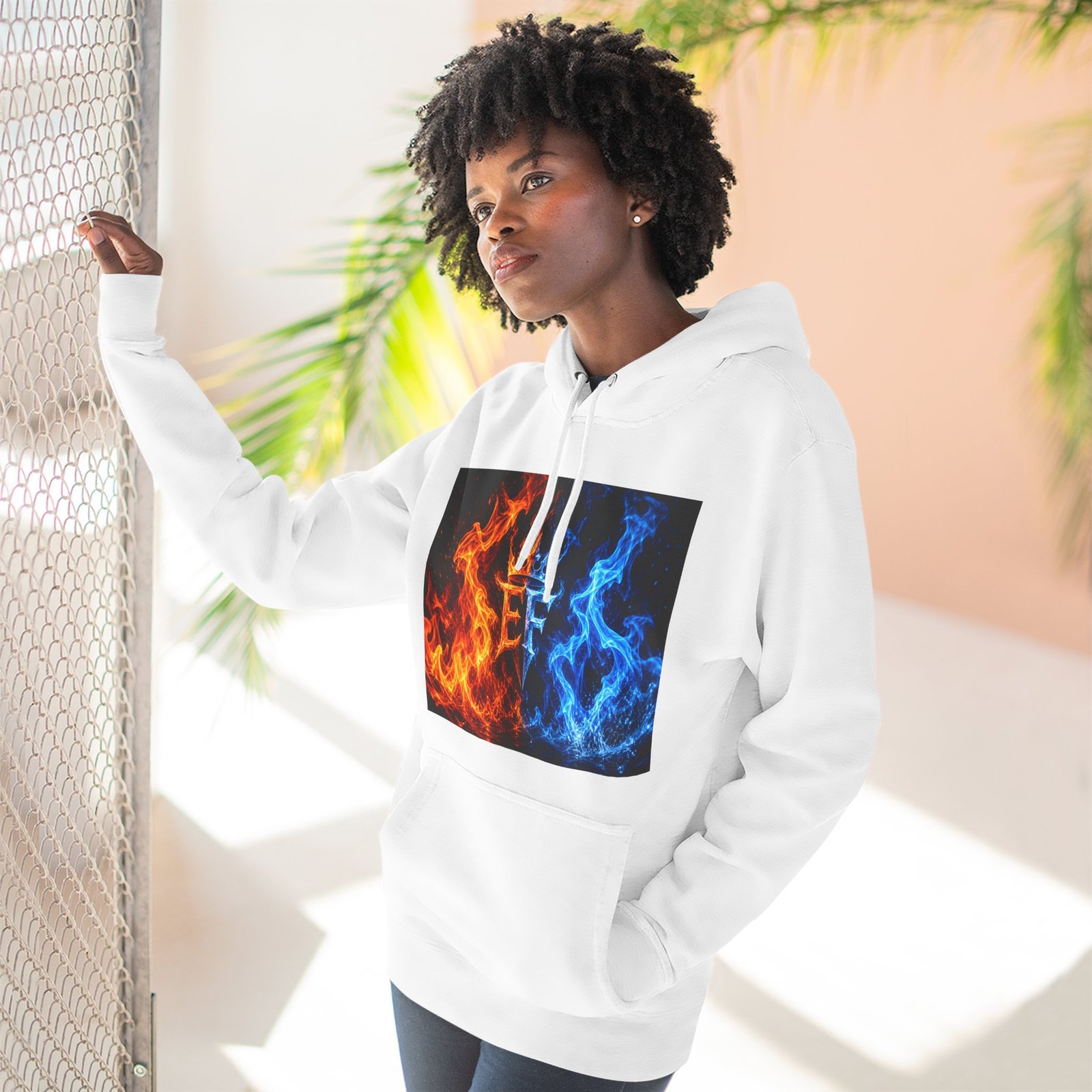 echoflame fire & ice crown hoodie — ff logo graphic fleece pullover echoflame fire & ice crown hoodie — ff logo graphic fleece pullover