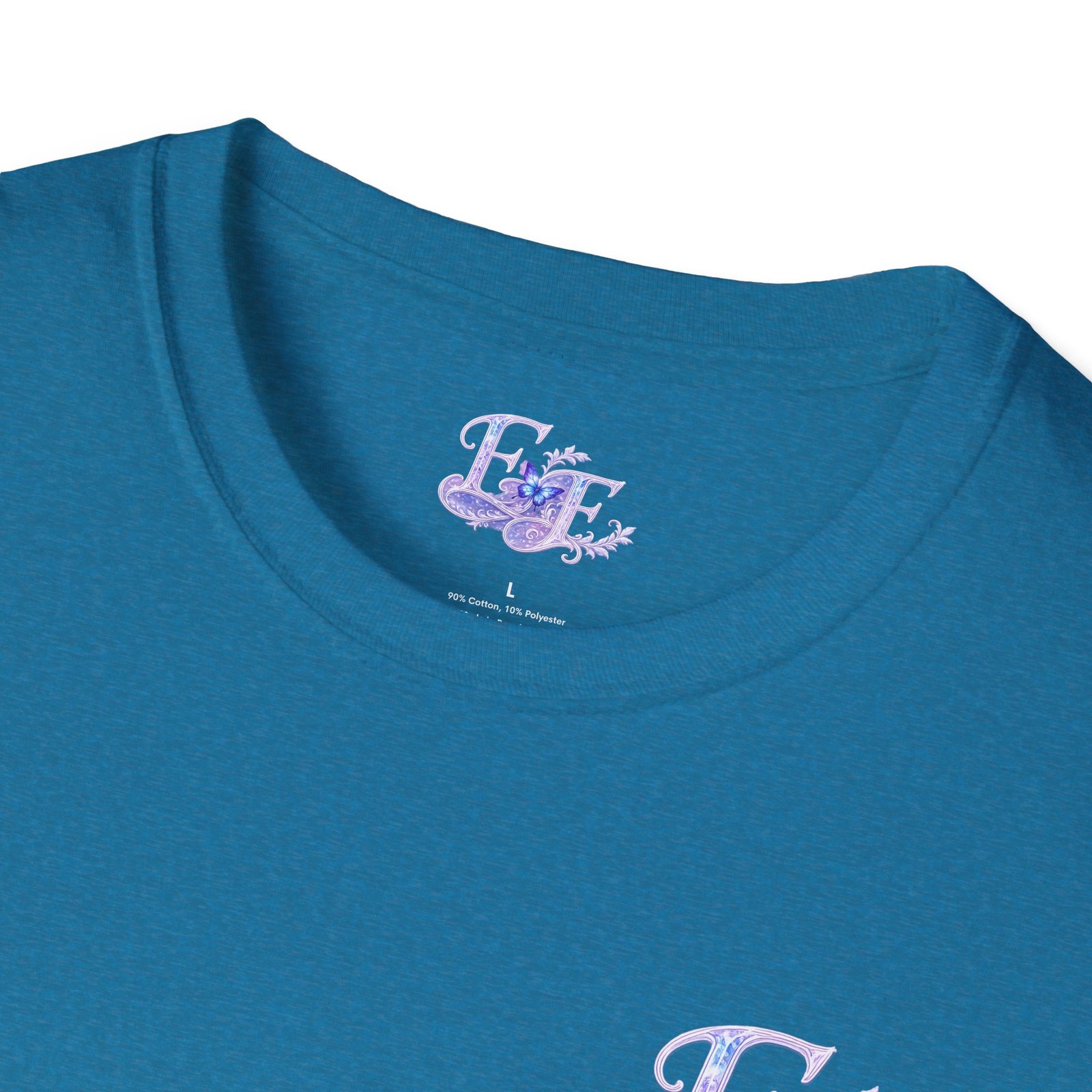 echoflame butterfly floral tee – lavender 'e&e' graphic t shirt echoflame butterfly floral tee – lavender 'e&e' graphic t shirt