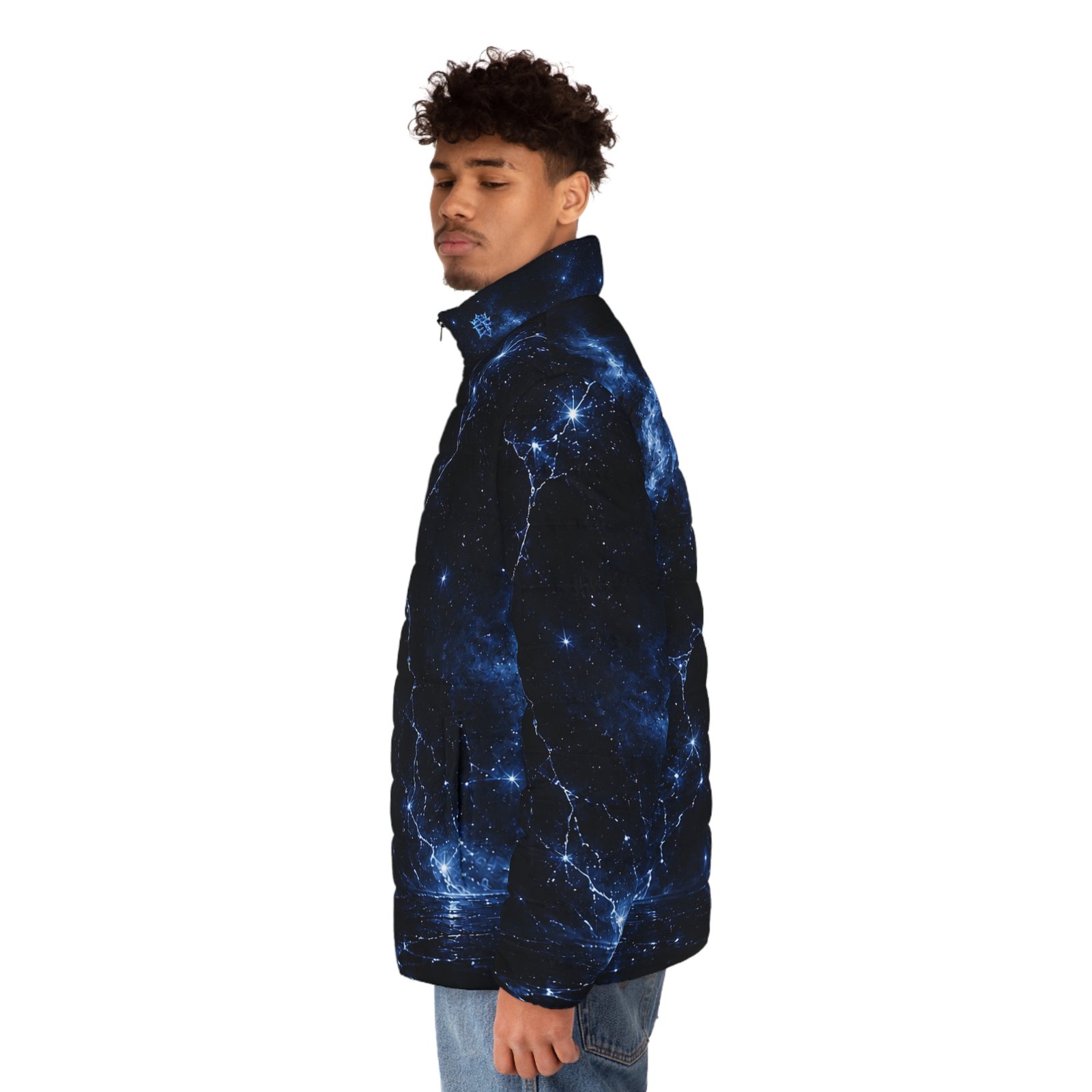 echoflame galaxy nebula puffer jacket — men’s starfield all over print echoflame galaxy nebula puffer jacket — men’s starfield all over print