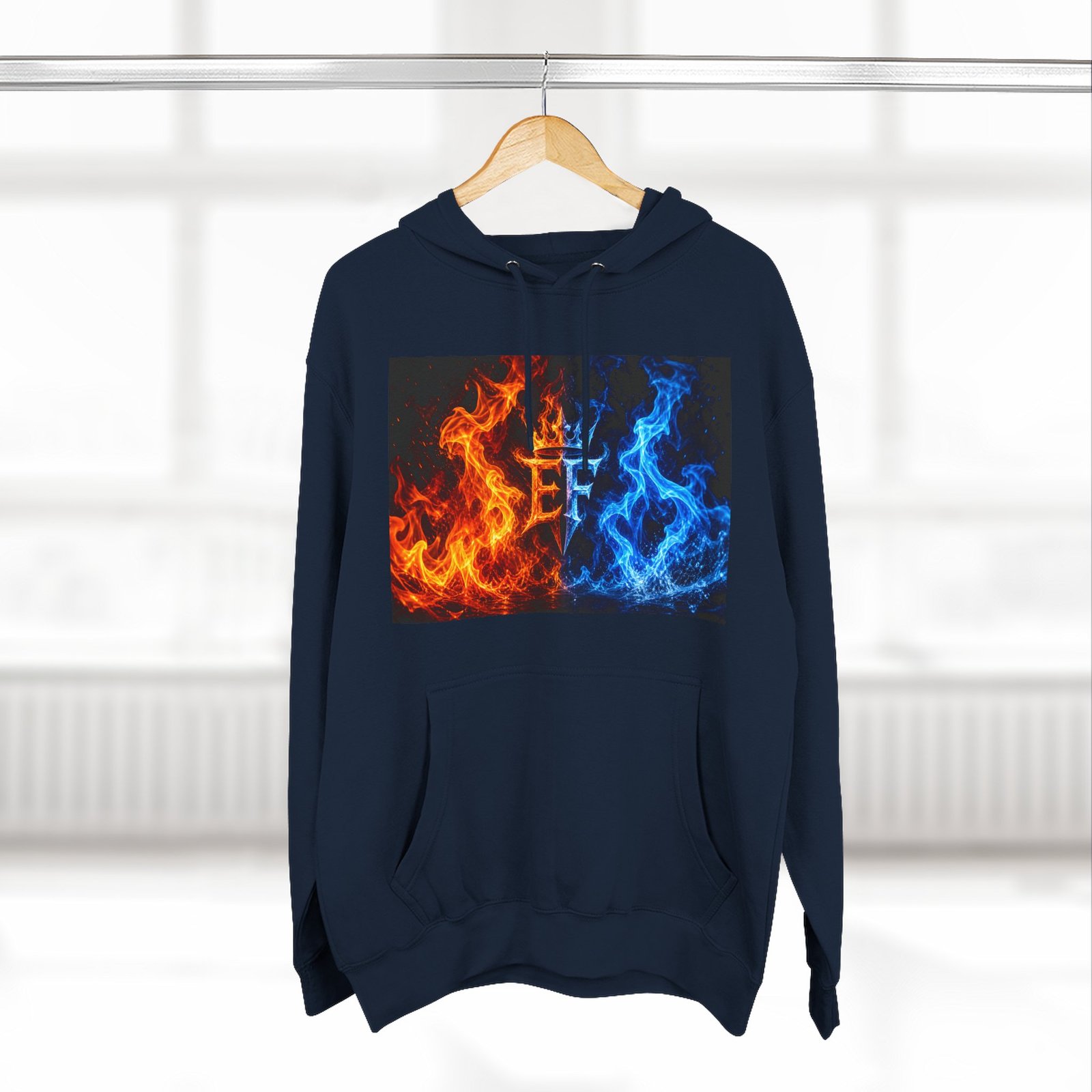 echoflame fire & ice crown hoodie — ff logo graphic fleece pullover echoflame fire & ice crown hoodie — ff logo graphic fleece pullover