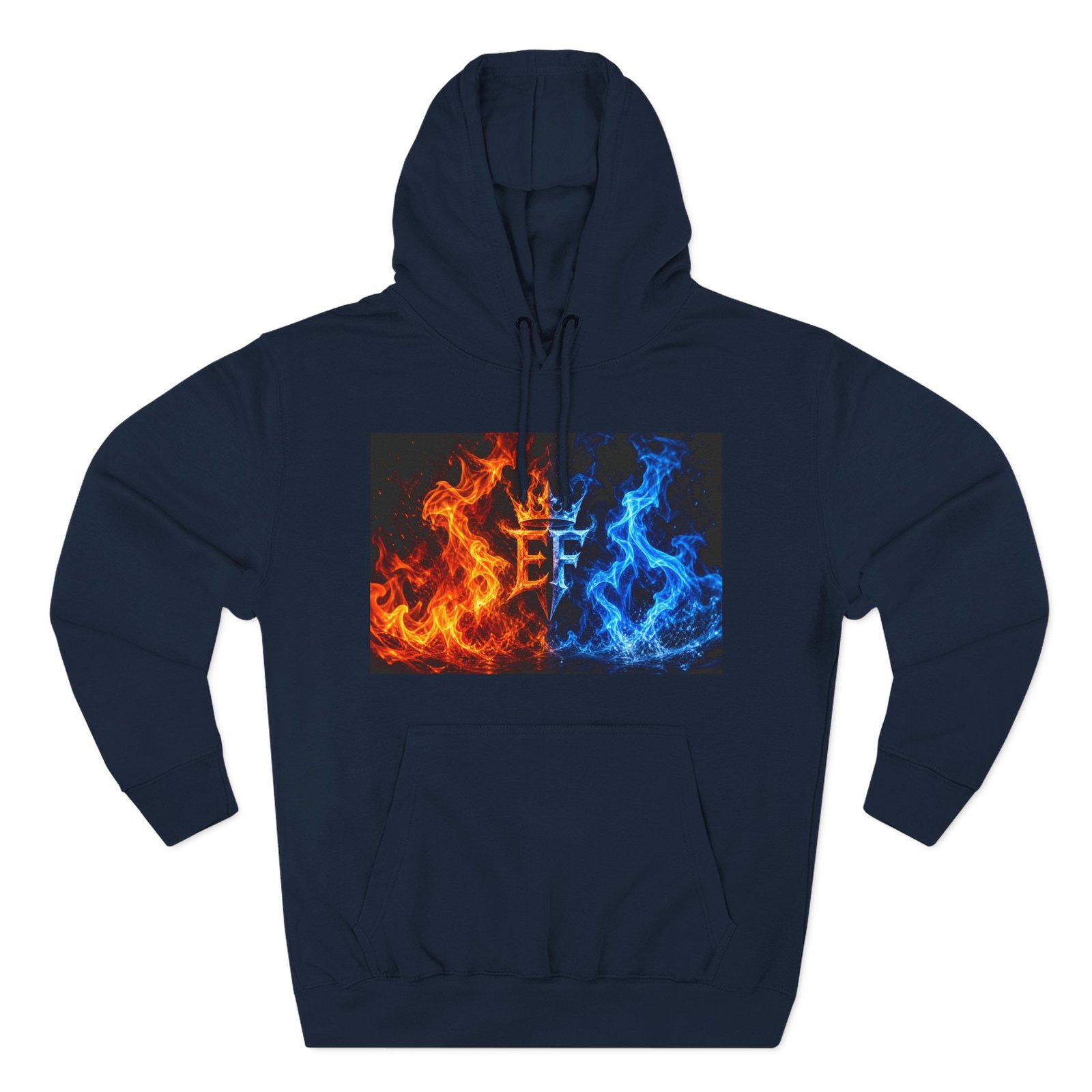echoflame fire & ice crown hoodie — ff logo graphic fleece pullover echoflame fire & ice crown hoodie — ff logo graphic fleece pullover