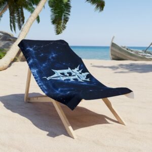 echoflame galaxy crown beach towel – ef monogram nautical starry sky